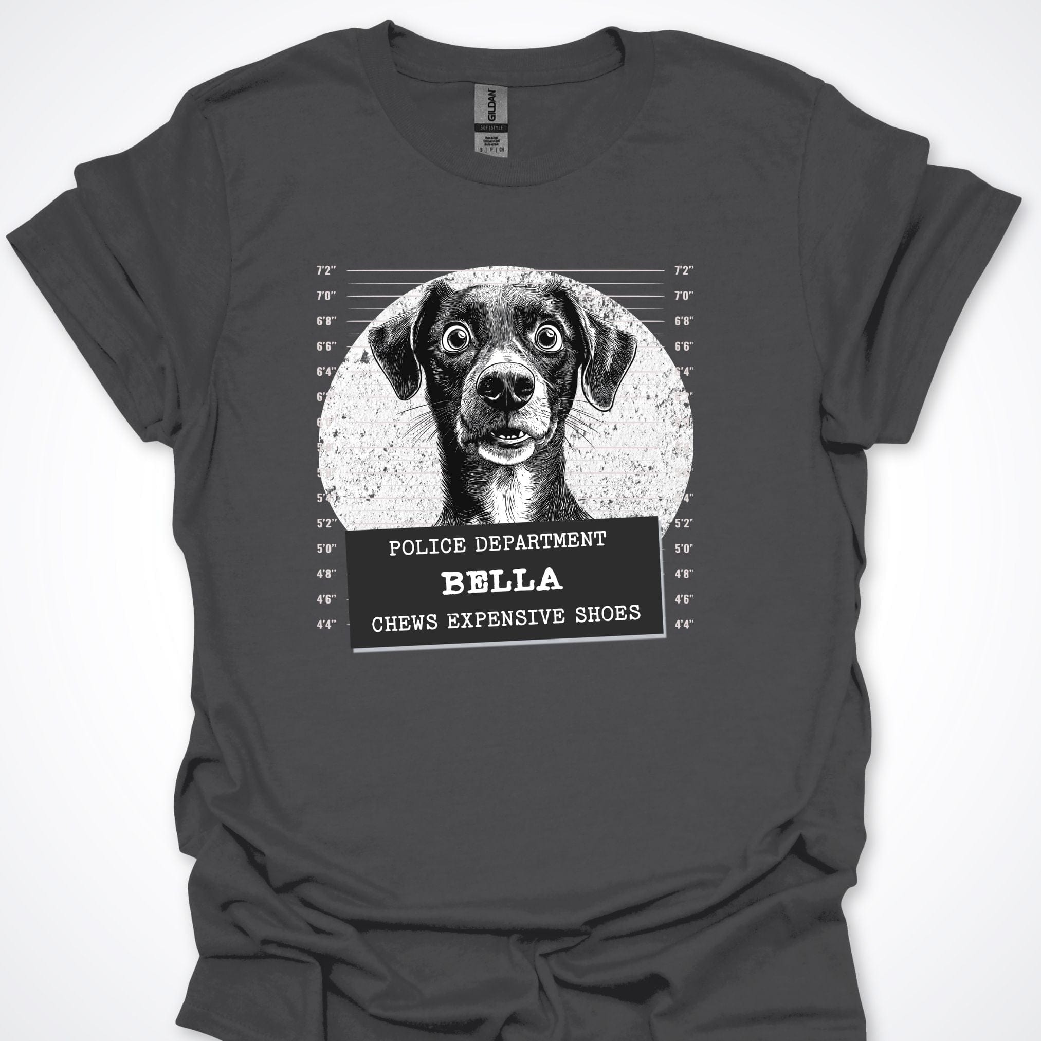 T-Shirt Charcoal / S Police Lineup - Chews Expensive Shoes Premium Unisex T-Shirt ReallyintoDogs