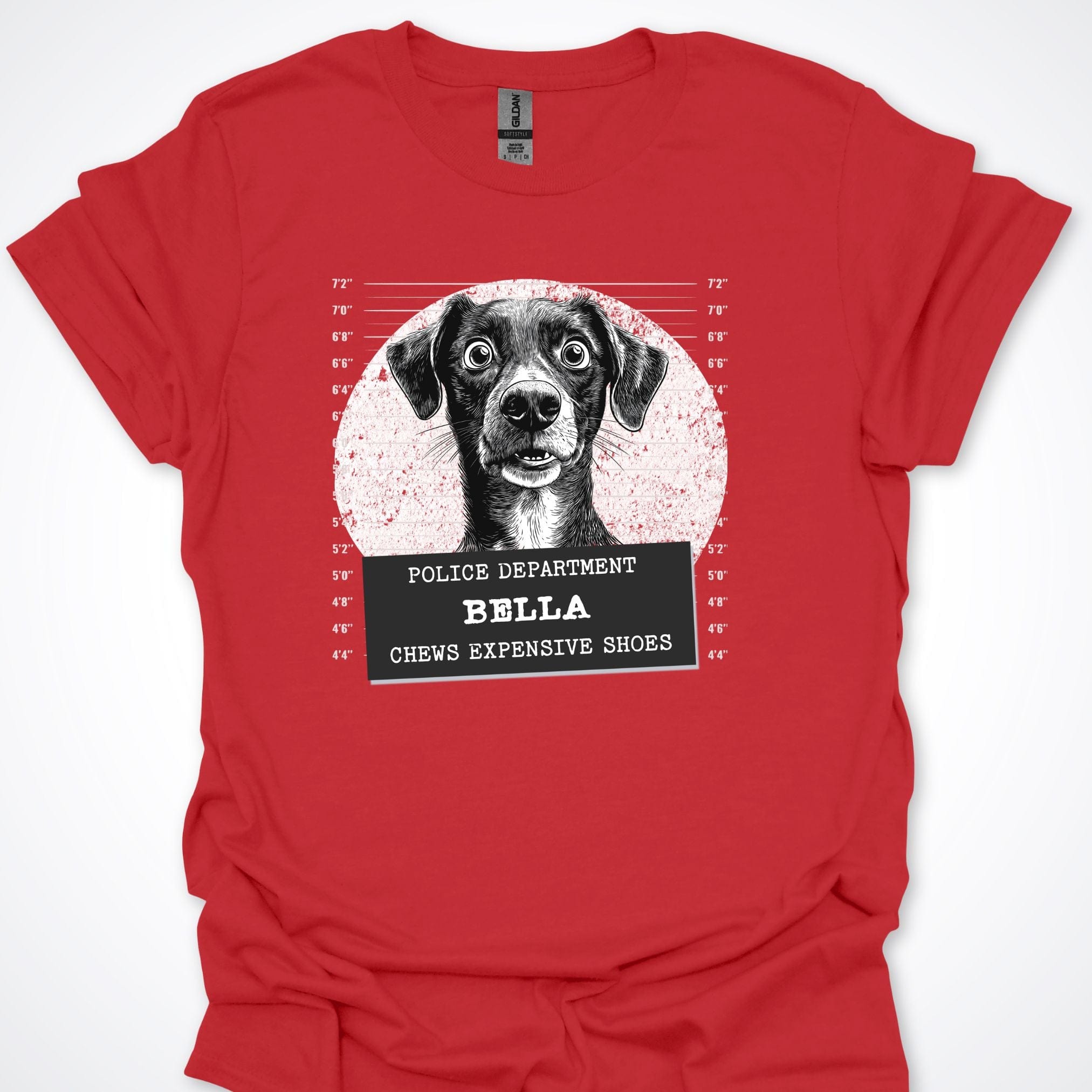 T-Shirt Red / S Police Lineup - Chews Expensive Shoes Premium Unisex T-Shirt ReallyintoDogs