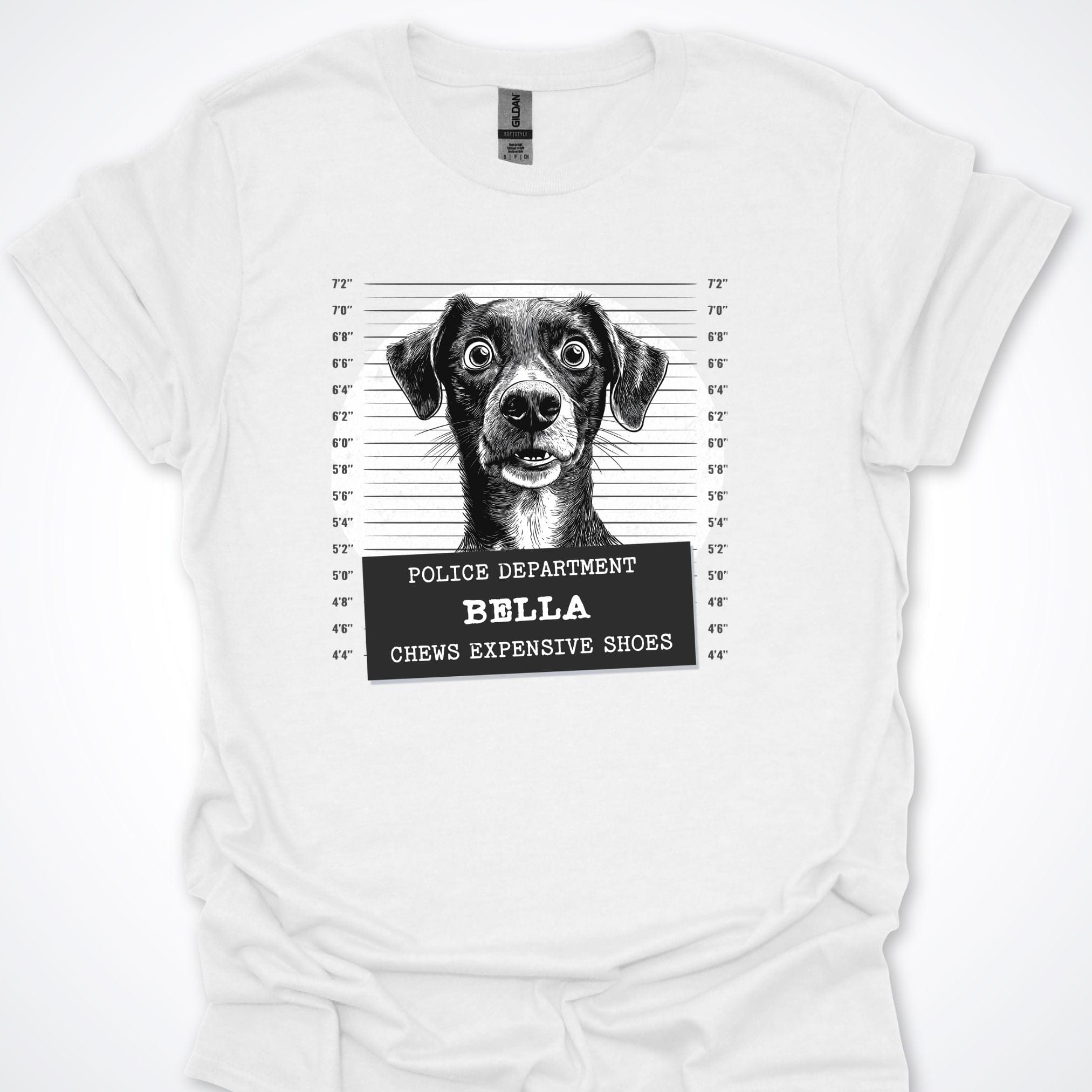 T-Shirt White / S Police Lineup - Chews Expensive Shoes Premium Unisex T-Shirt ReallyintoDogs