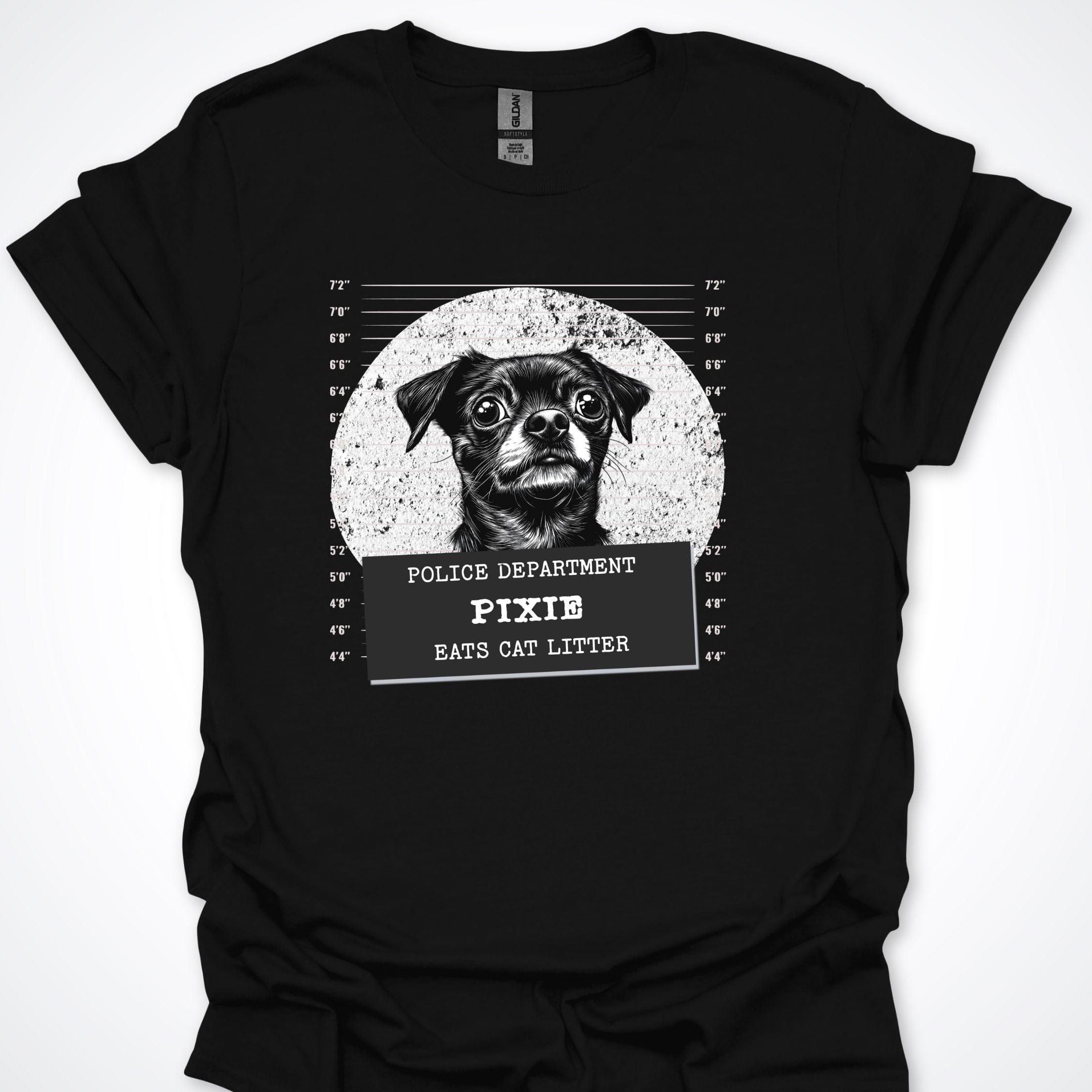 T-Shirt Black / S Police Lineup - Eats Kitty Litter Premium Unisex T-Shirt ReallyintoDogs