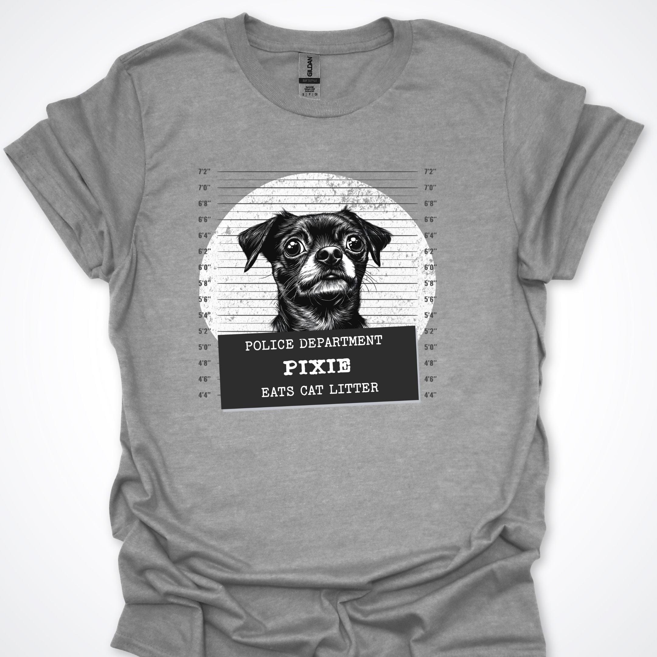 T-Shirt Sport Grey / S Police Lineup - Eats Kitty Litter Premium Unisex T-Shirt ReallyintoDogs