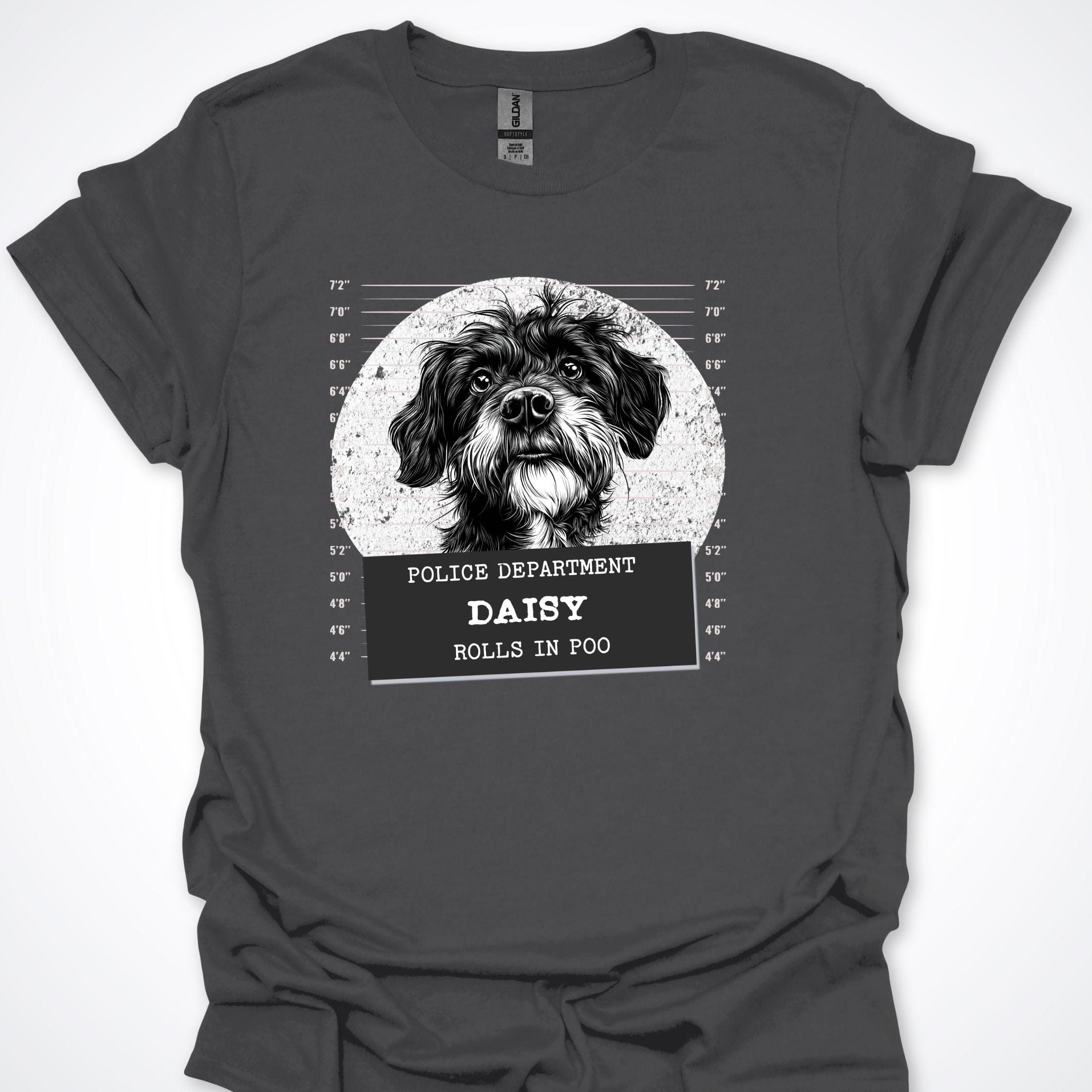 T-Shirt Charcoal / S Police Lineup - Rolls in Poo Premium Unisex T-Shirt ReallyintoDogs