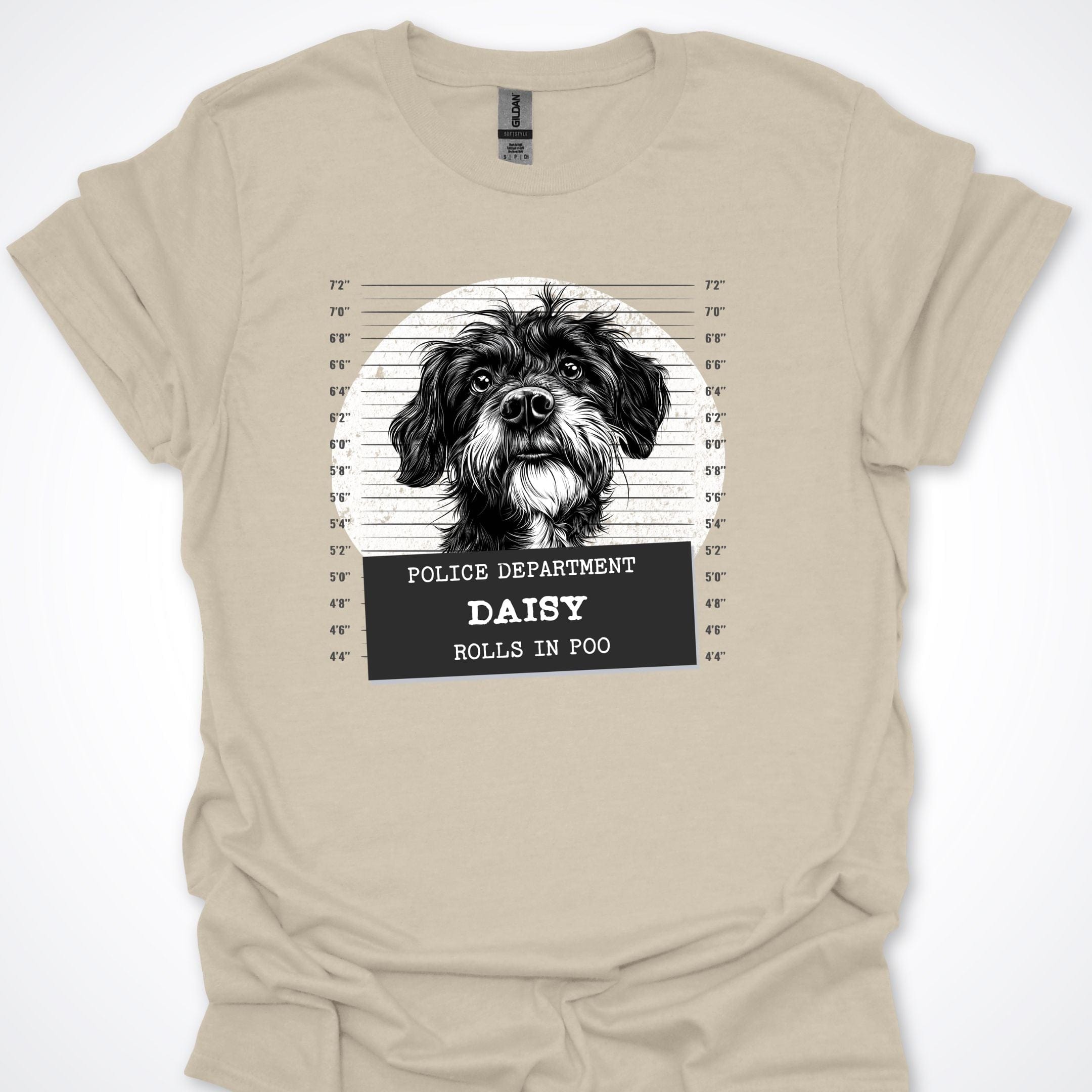 T-Shirt Natural / S Police Lineup - Rolls in Poo Premium Unisex T-Shirt ReallyintoDogs