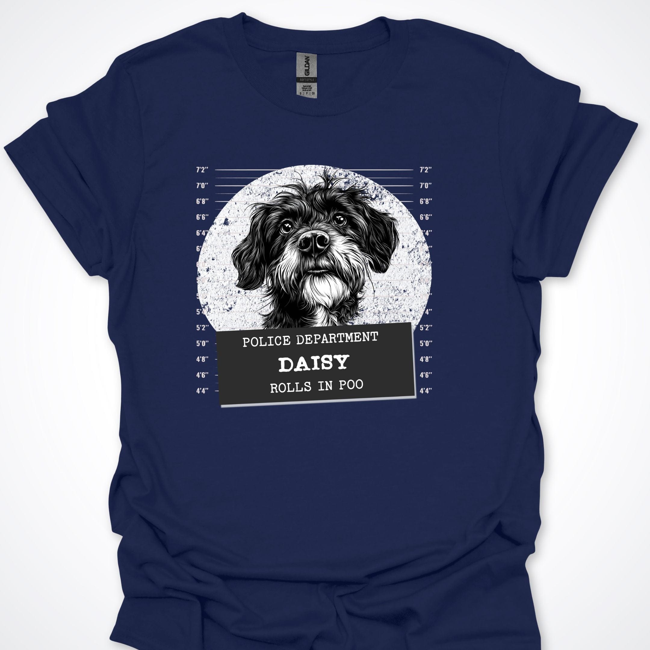 T-Shirt Navy / S Police Lineup - Rolls in Poo Premium Unisex T-Shirt ReallyintoDogs