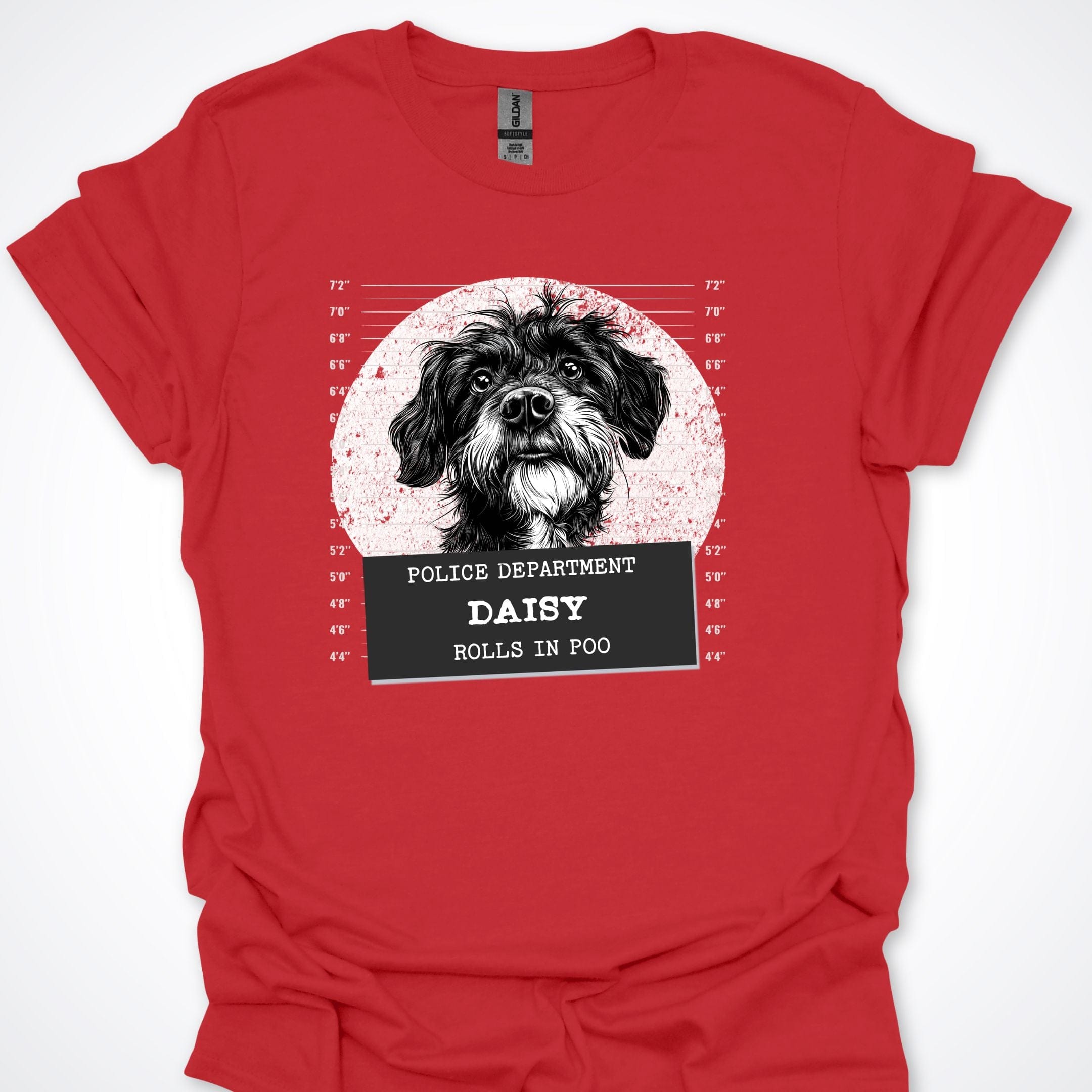 T-Shirt Red / S Police Lineup - Rolls in Poo Premium Unisex T-Shirt ReallyintoDogs