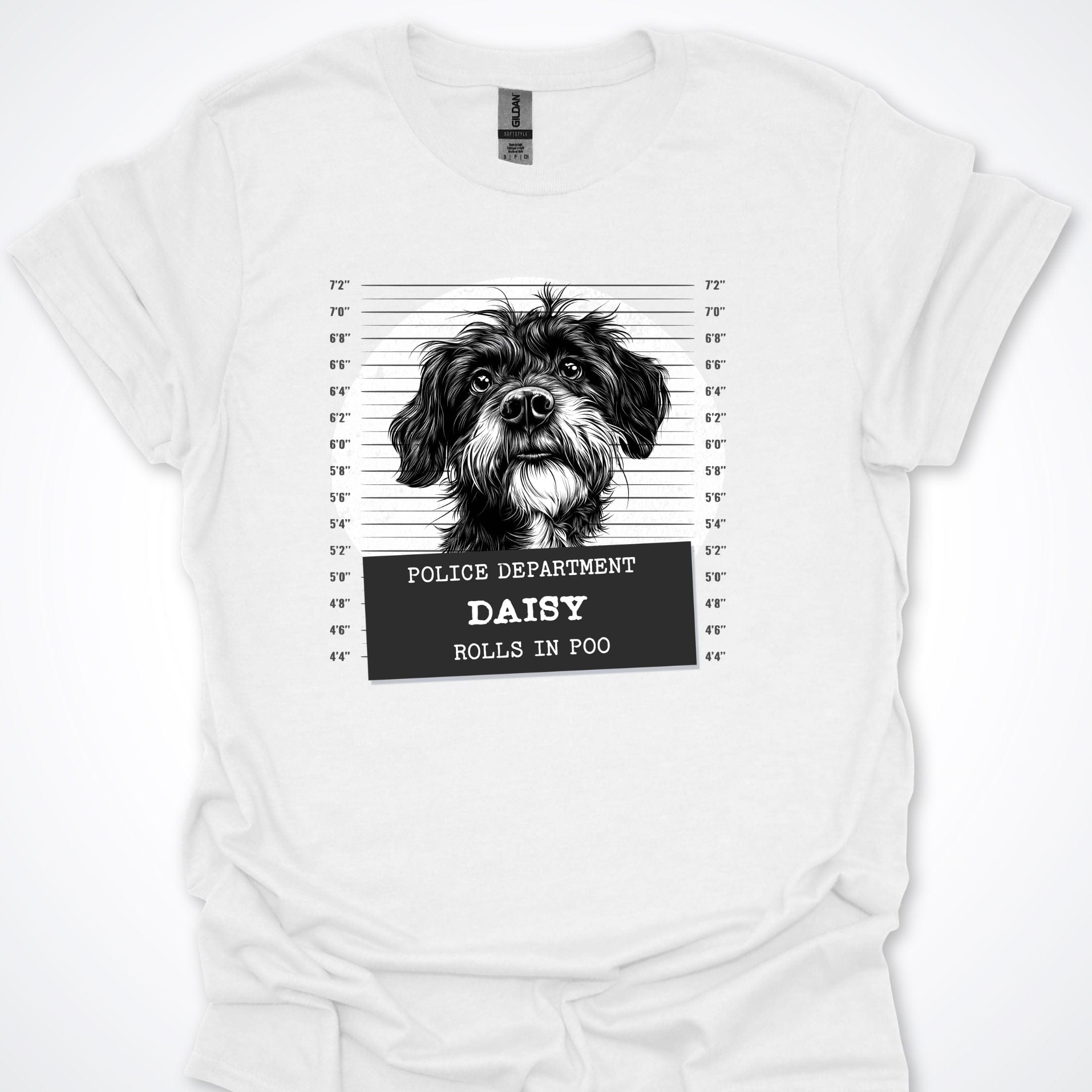 T-Shirt White / S Police Lineup - Rolls in Poo Premium Unisex T-Shirt ReallyintoDogs