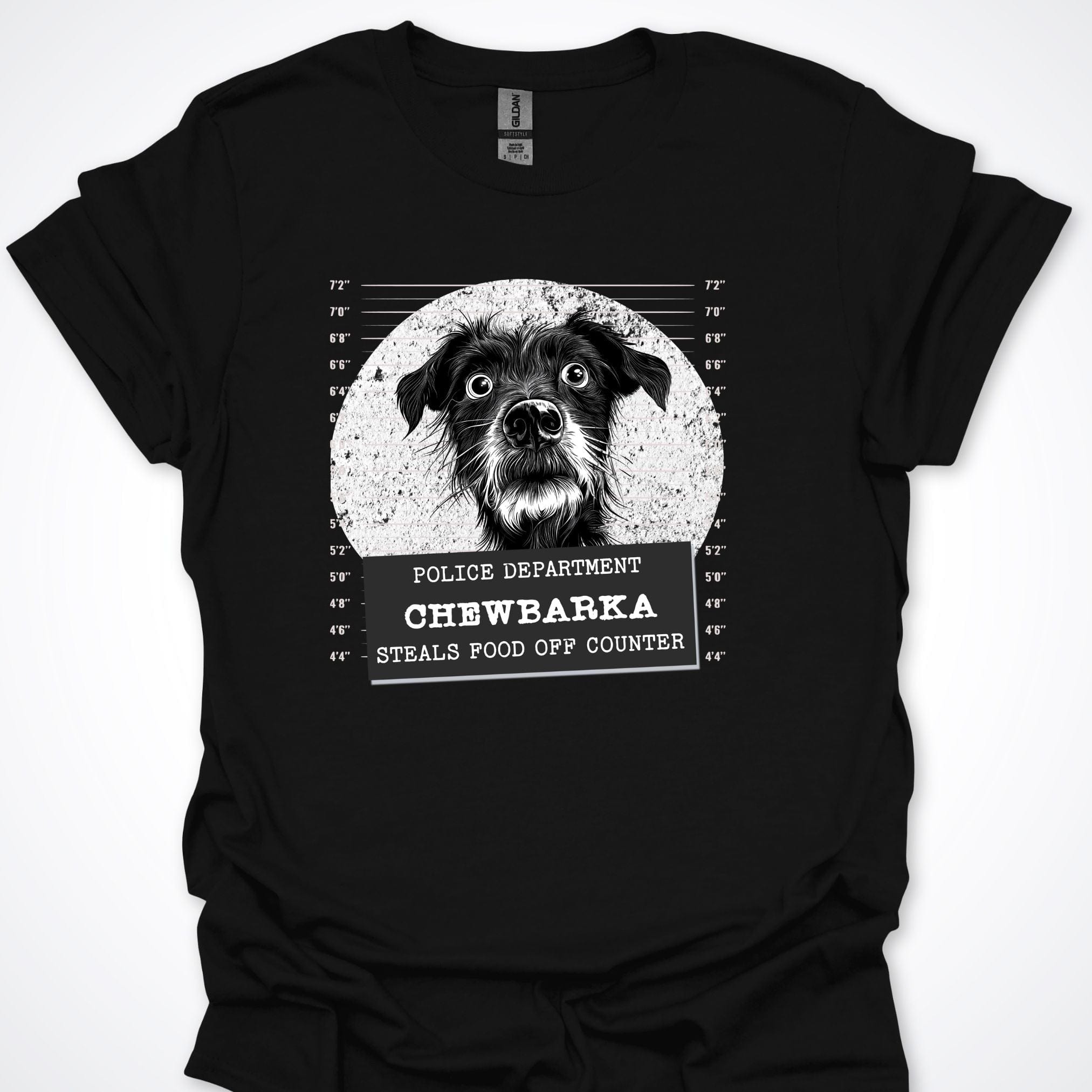 T-Shirt Black / S Police Lineup - Steals Food Off Counter Premium Unisex T-Shirt ReallyintoDogs