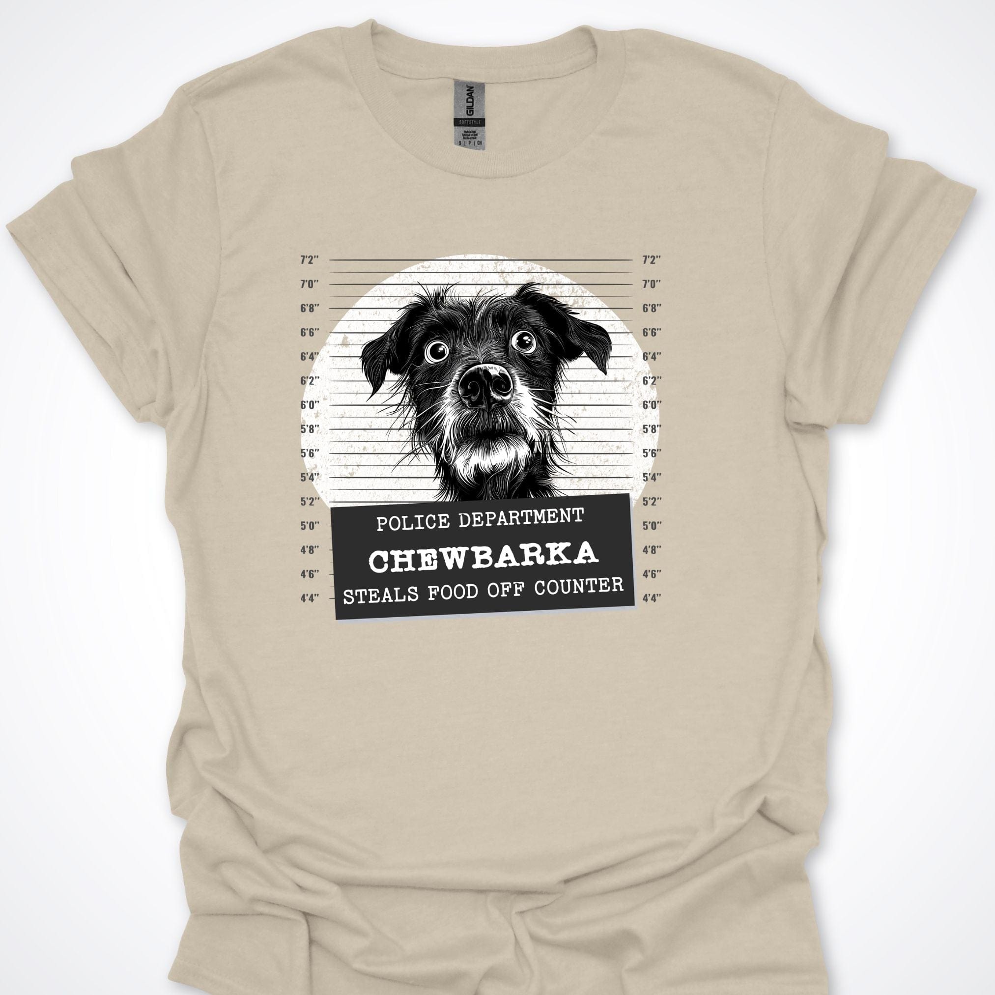 T-Shirt Natural / S Police Lineup - Steals Food Off Counter Premium Unisex T-Shirt ReallyintoDogs