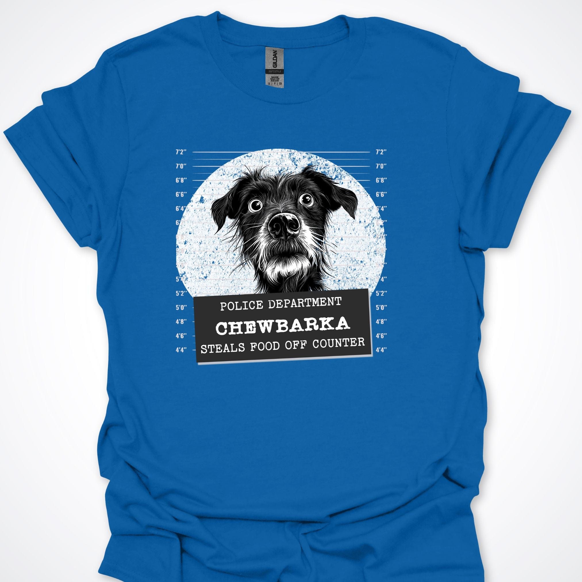 T-Shirt Police Lineup - Steals Food Off Counter Premium Unisex T-Shirt ReallyintoDogs