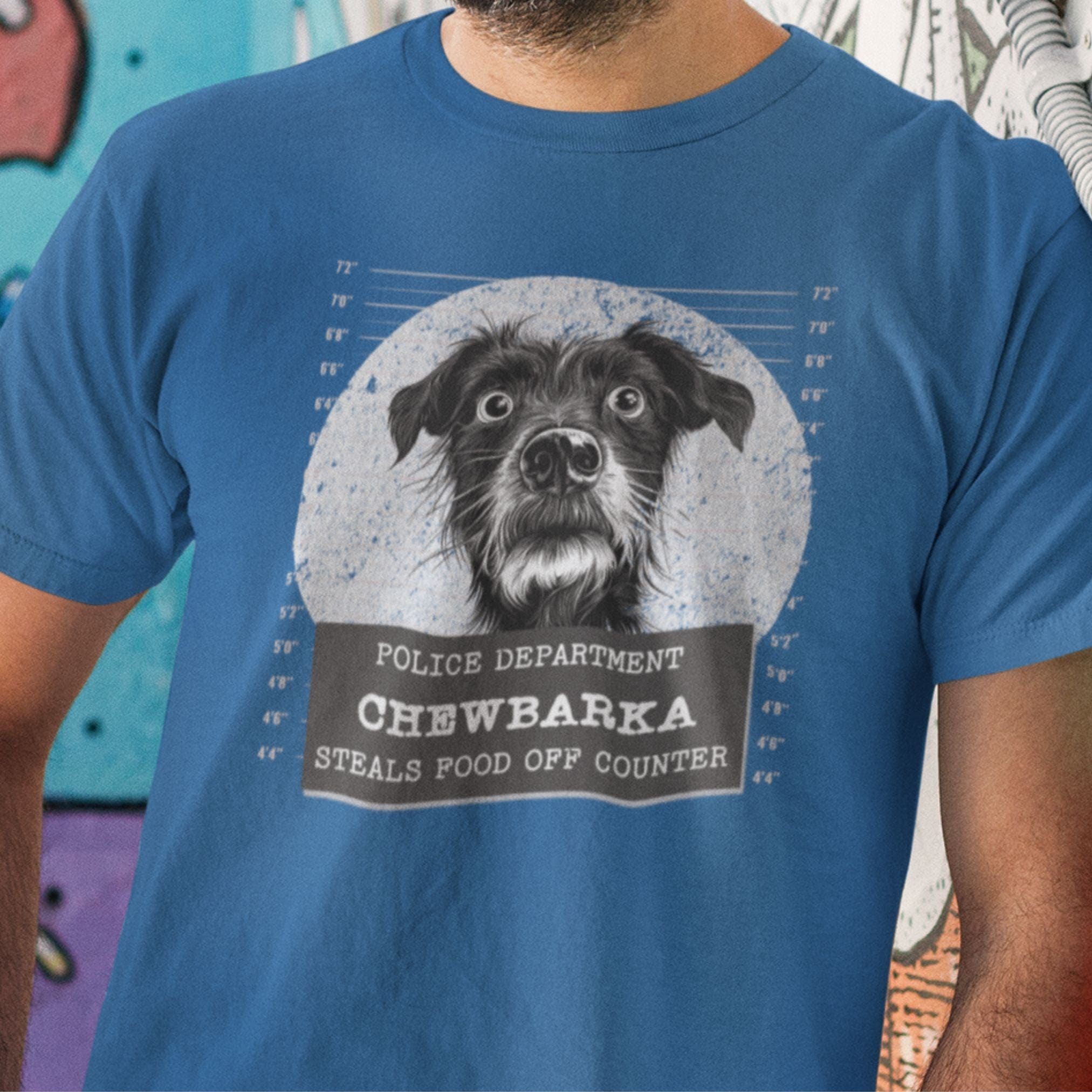 T-Shirt Royal / S Police Lineup - Steals Food Off Counter Premium Unisex T-Shirt ReallyintoDogs