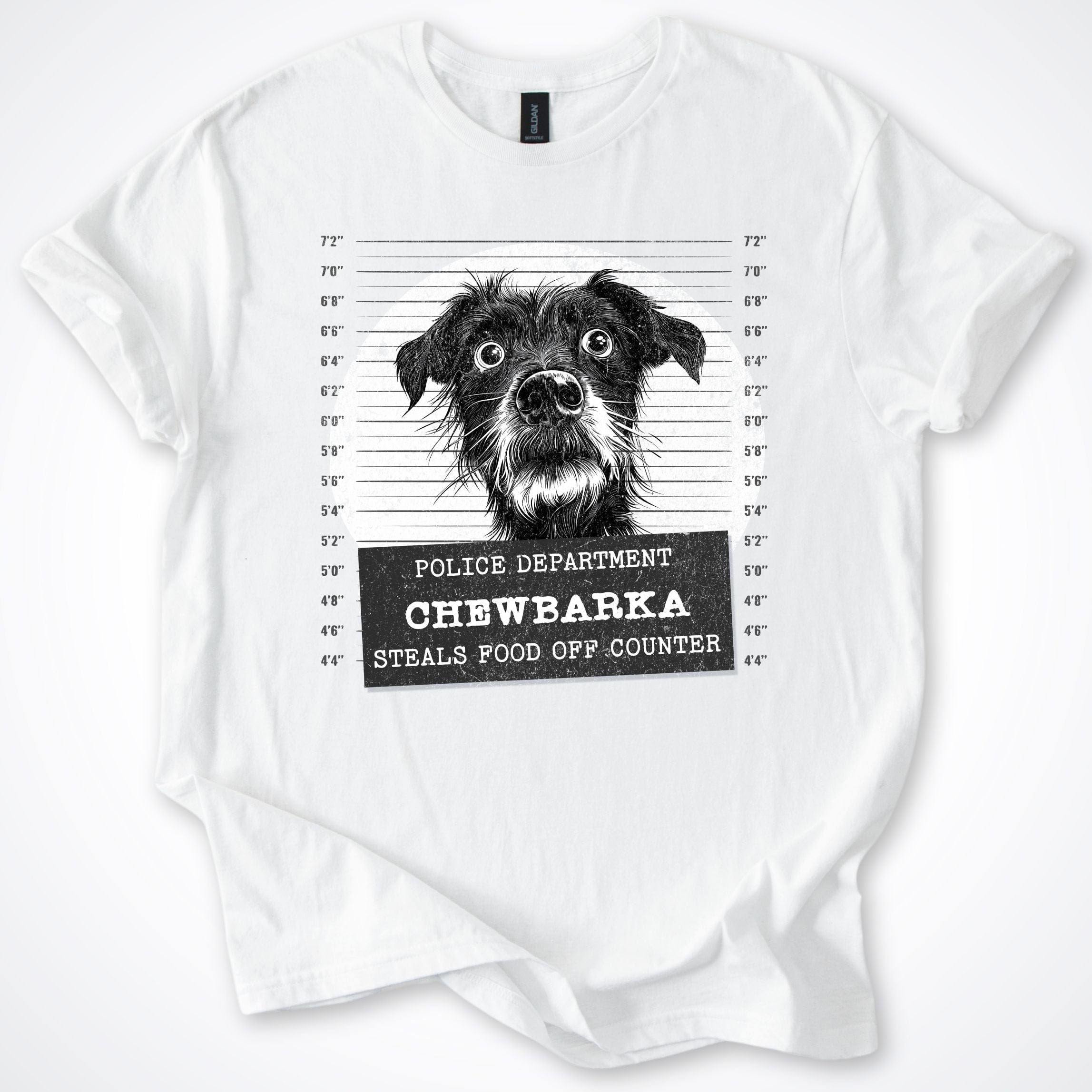 T-Shirt White / S Police Lineup - Steals Food Off Counter T-Shirt ReallyintoDogs