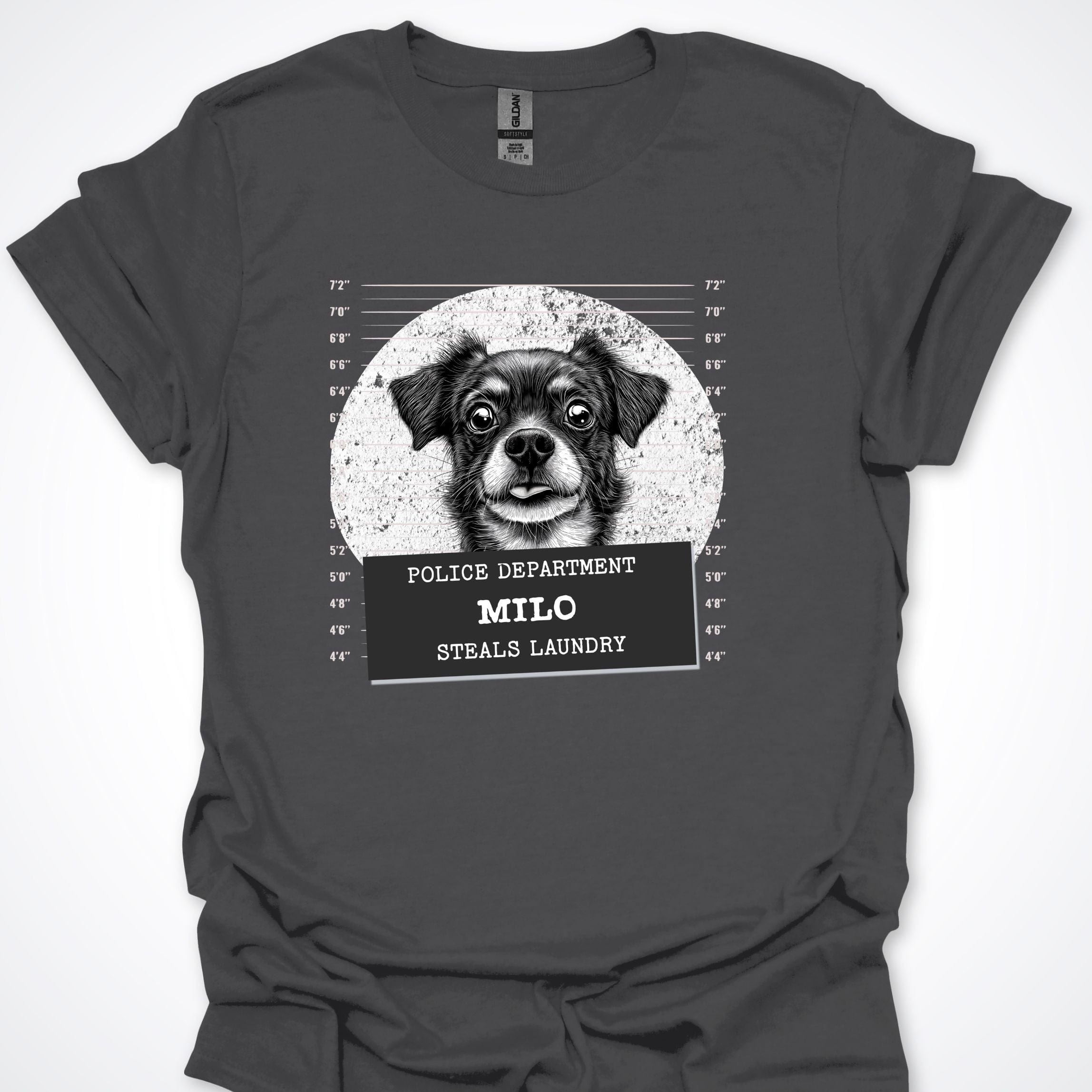 T-Shirt Charcoal / S Police Lineup - Steals Laundry Premium Unisex T-Shirt ReallyintoDogs