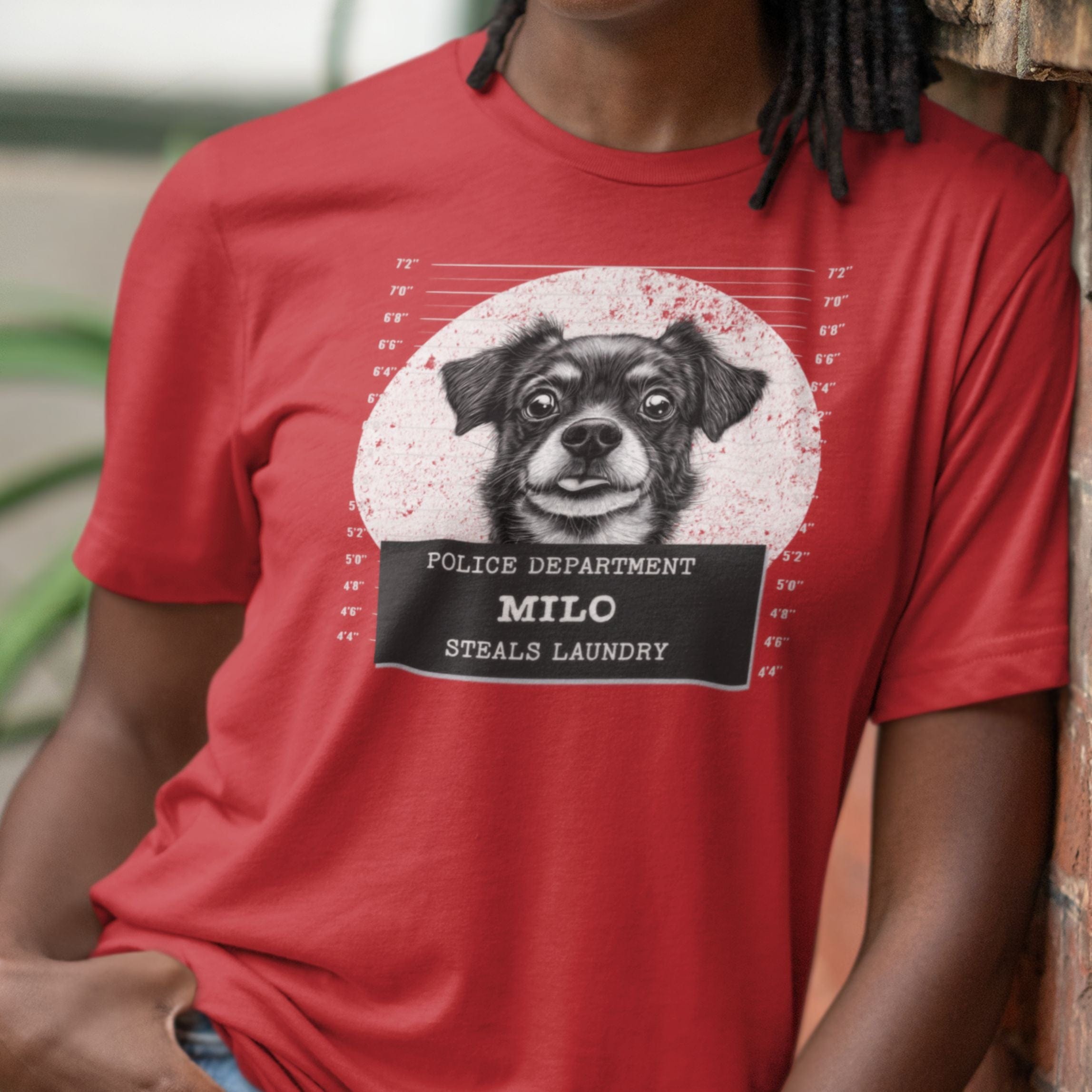 T-Shirt Police Lineup - Steals Laundry Premium Unisex T-Shirt ReallyintoDogs