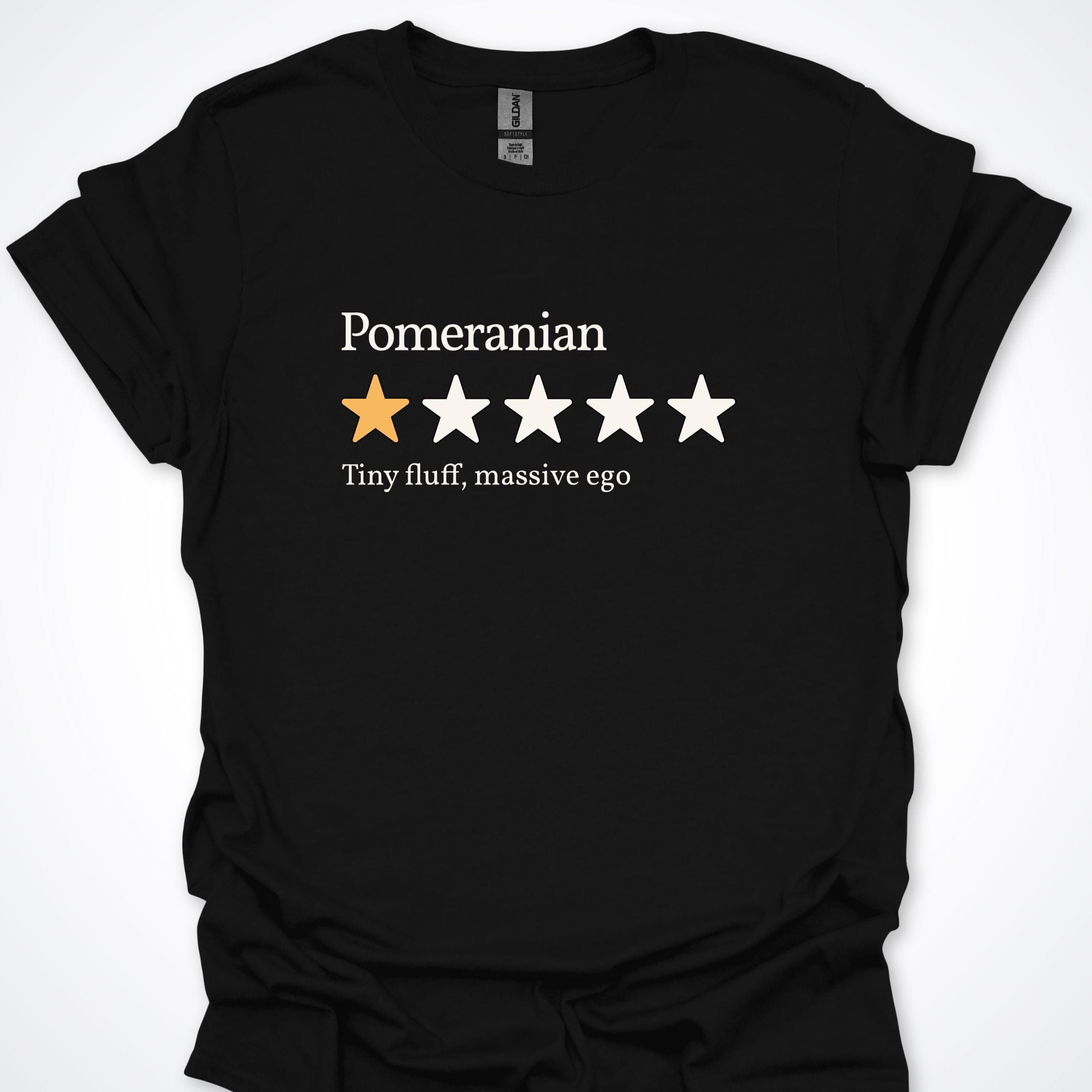 T-Shirt Black / S Pomeranian One Star Review Premium Unisex T-Shirt ReallyintoDogs