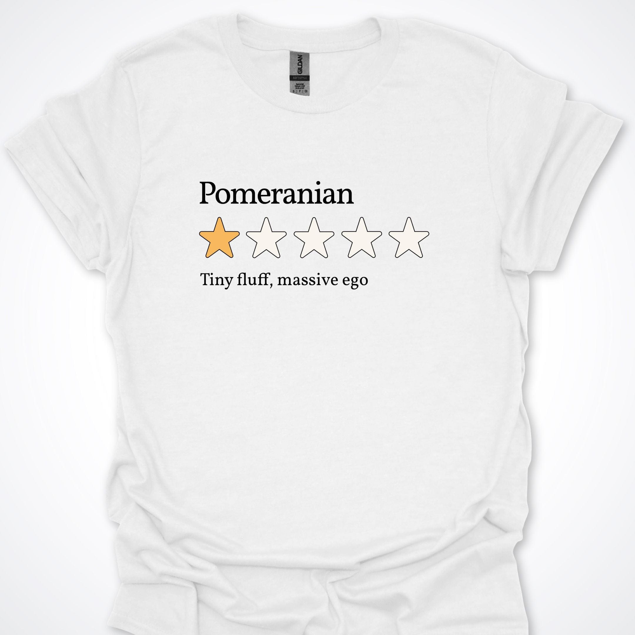 T-Shirt White / S Pomeranian One Star Review Premium Unisex T-Shirt ReallyintoDogs