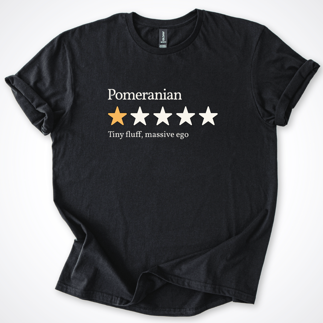T-Shirt Black / S Pomeranian One Star Review T-Shirt ReallyintoDogs