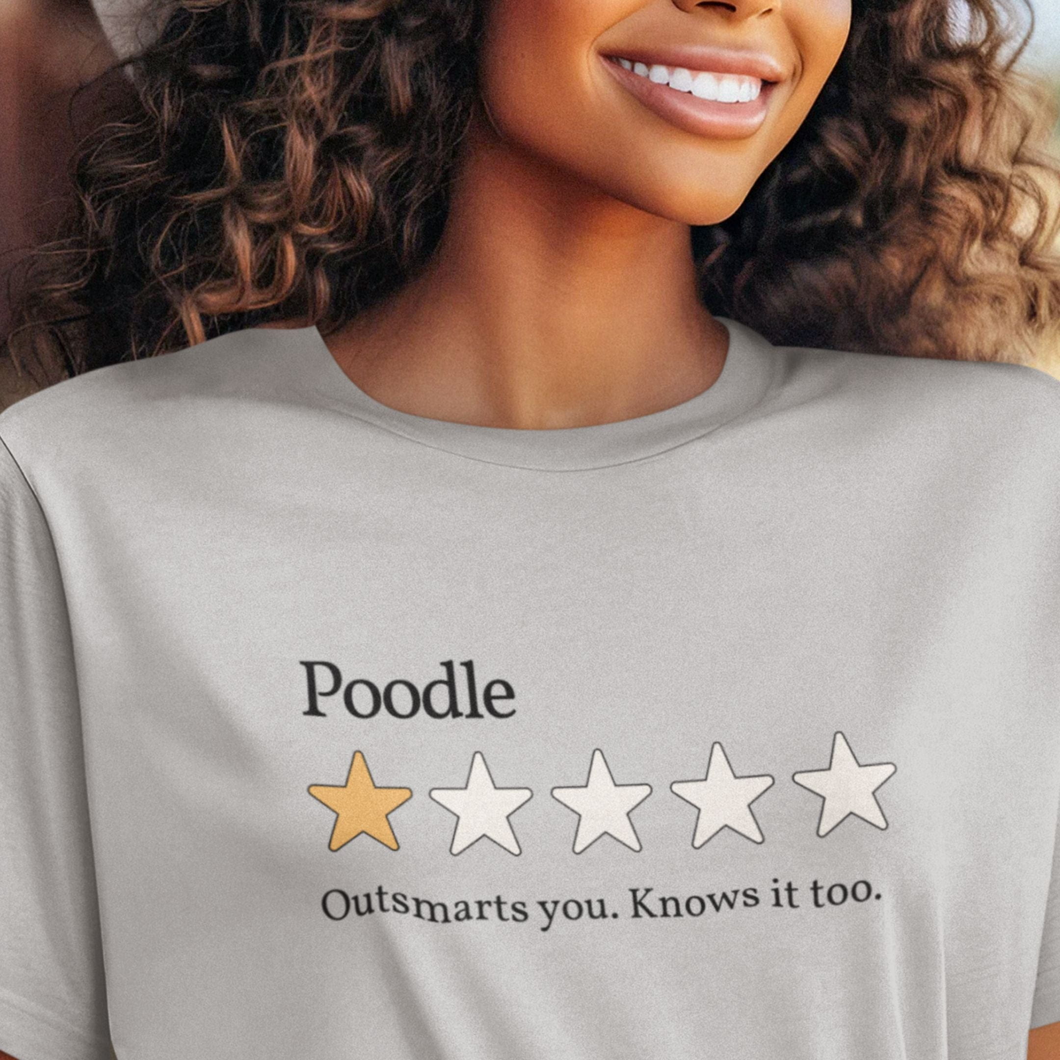 T-Shirt Poodle One Star Review Premium Unisex T-Shirt ReallyintoDogs