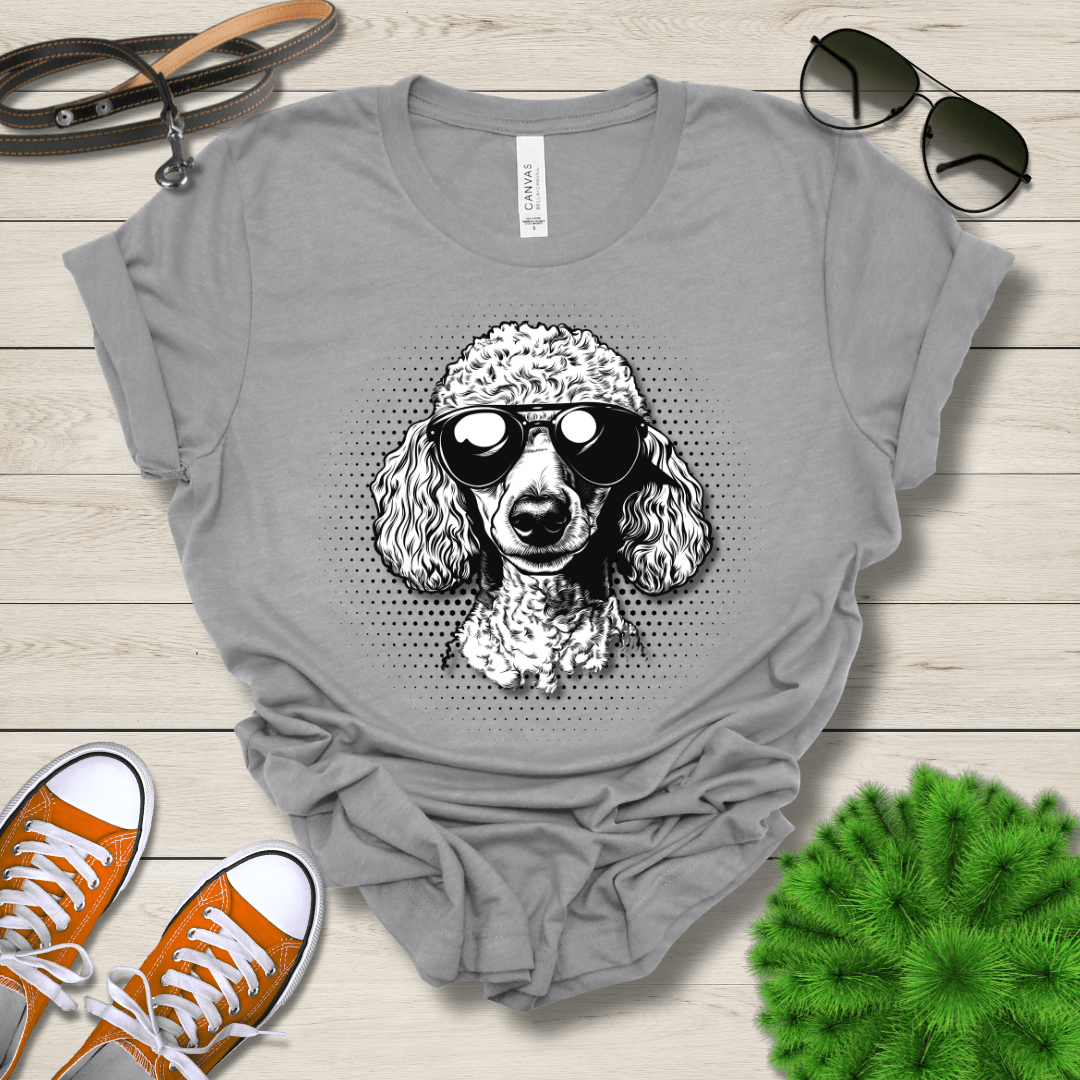 T-Shirt Athletic Heather / S Poodle Top Dog Cool Dog with Sunglasses Premium Unisex Tee --reallyintothat