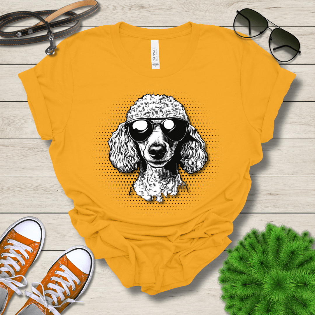 T-Shirt Gold / S Poodle Top Dog Cool Dog with Sunglasses Premium Unisex Tee --reallyintothat