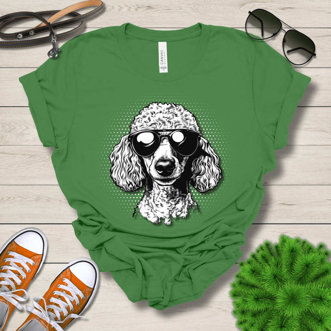 T-Shirt Leaf / S Poodle Top Dog Cool Dog with Sunglasses Premium Unisex Tee --reallyintothat