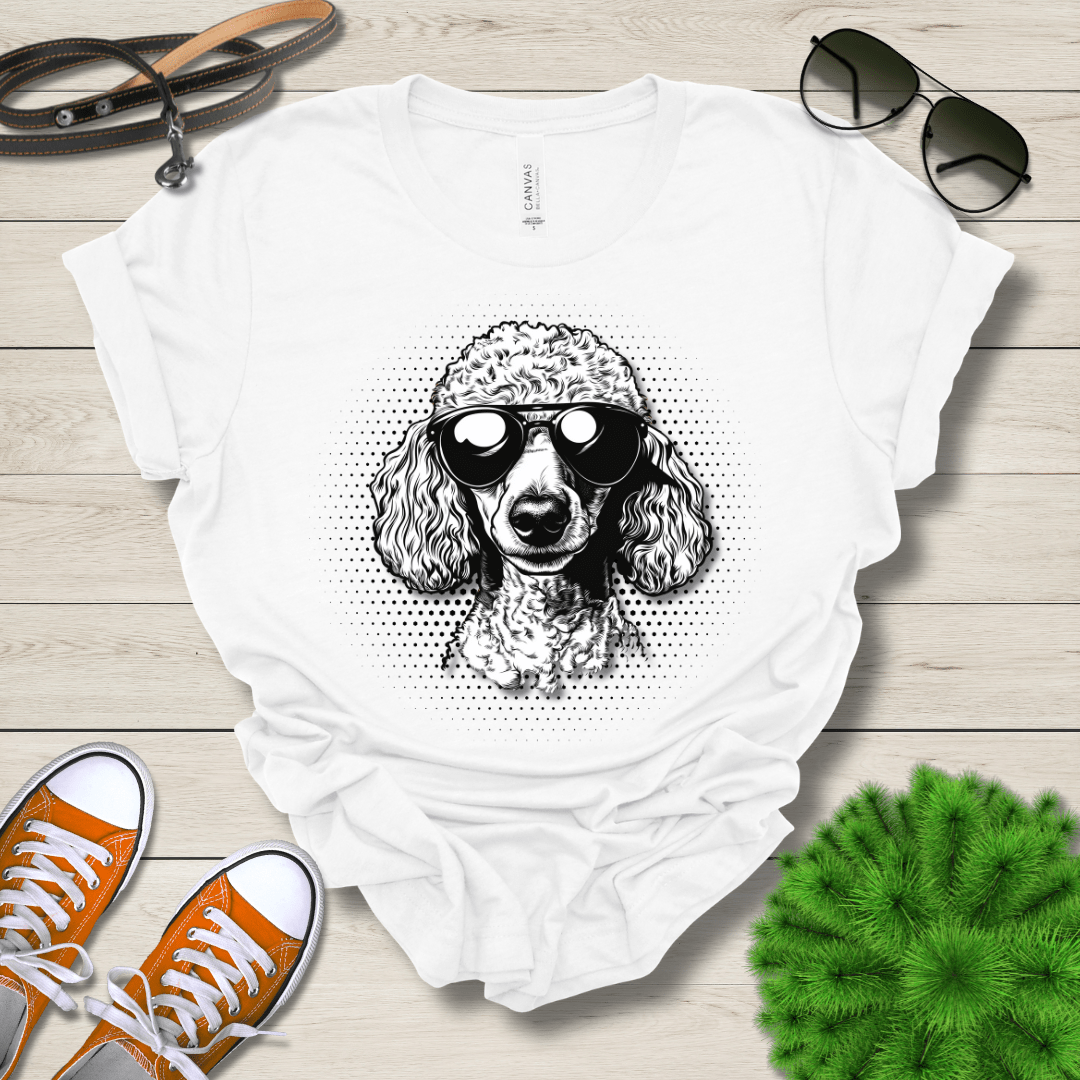 T-Shirt White / S Poodle Top Dog Cool Dog with Sunglasses Premium Unisex Tee --reallyintothat