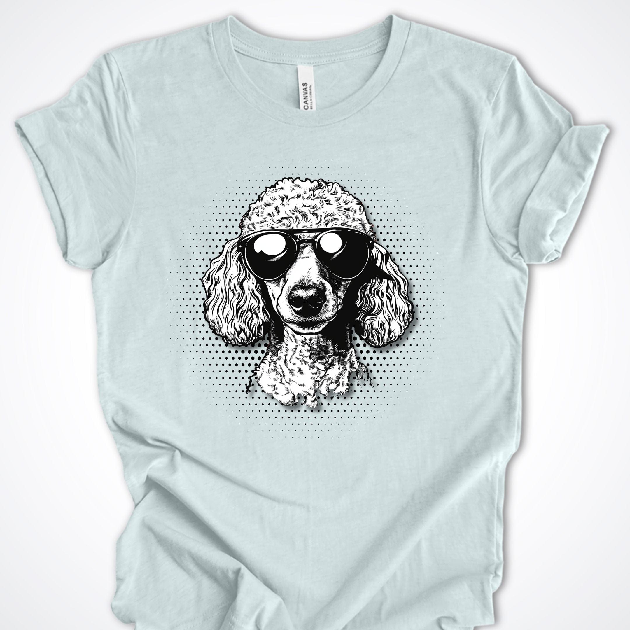 T-Shirt Heather Ice Blue / S Poodle Top Dog Premium Unisex T-Shirt ReallyintoDogs