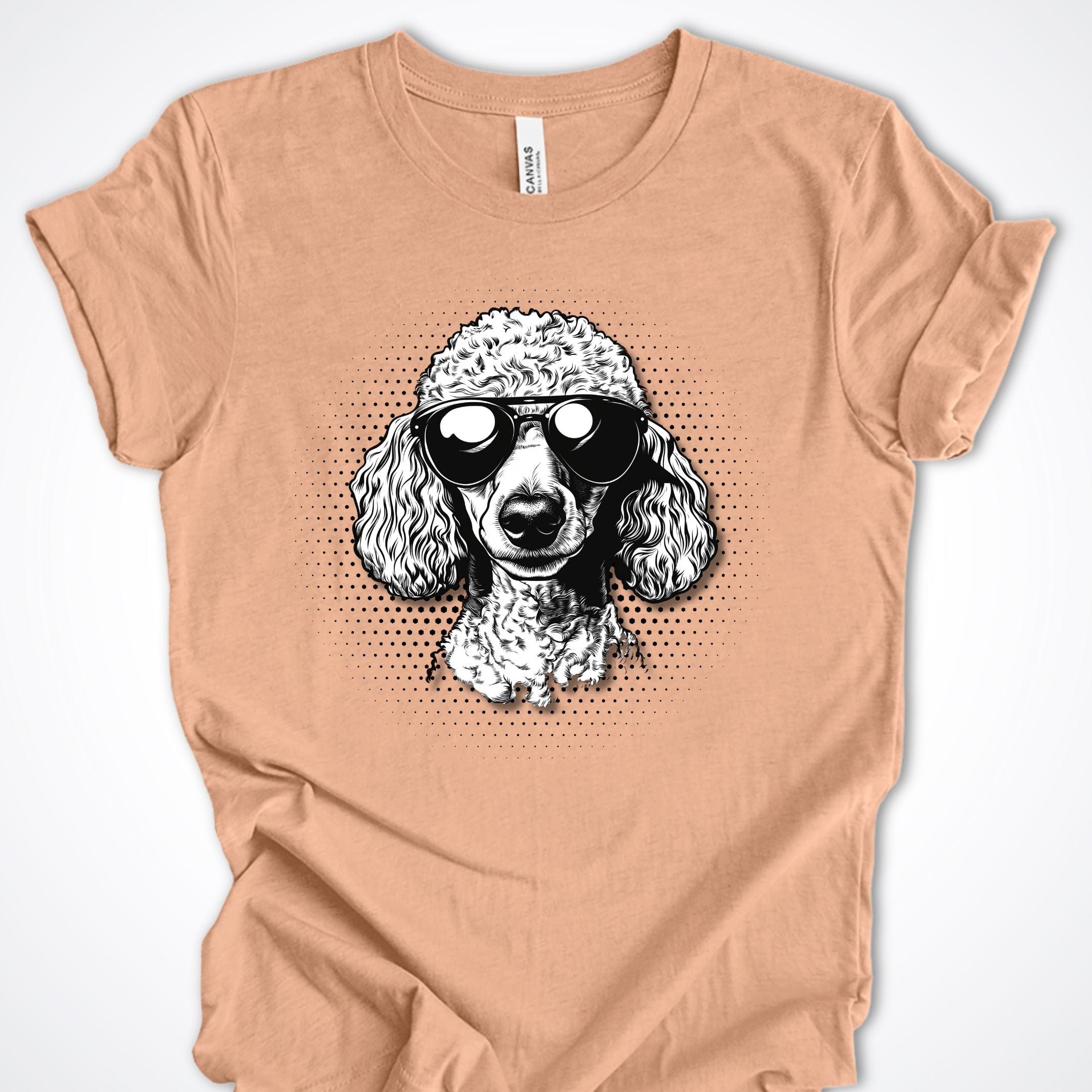 T-Shirt Heather Peach / S Poodle Top Dog Premium Unisex T-Shirt ReallyintoDogs