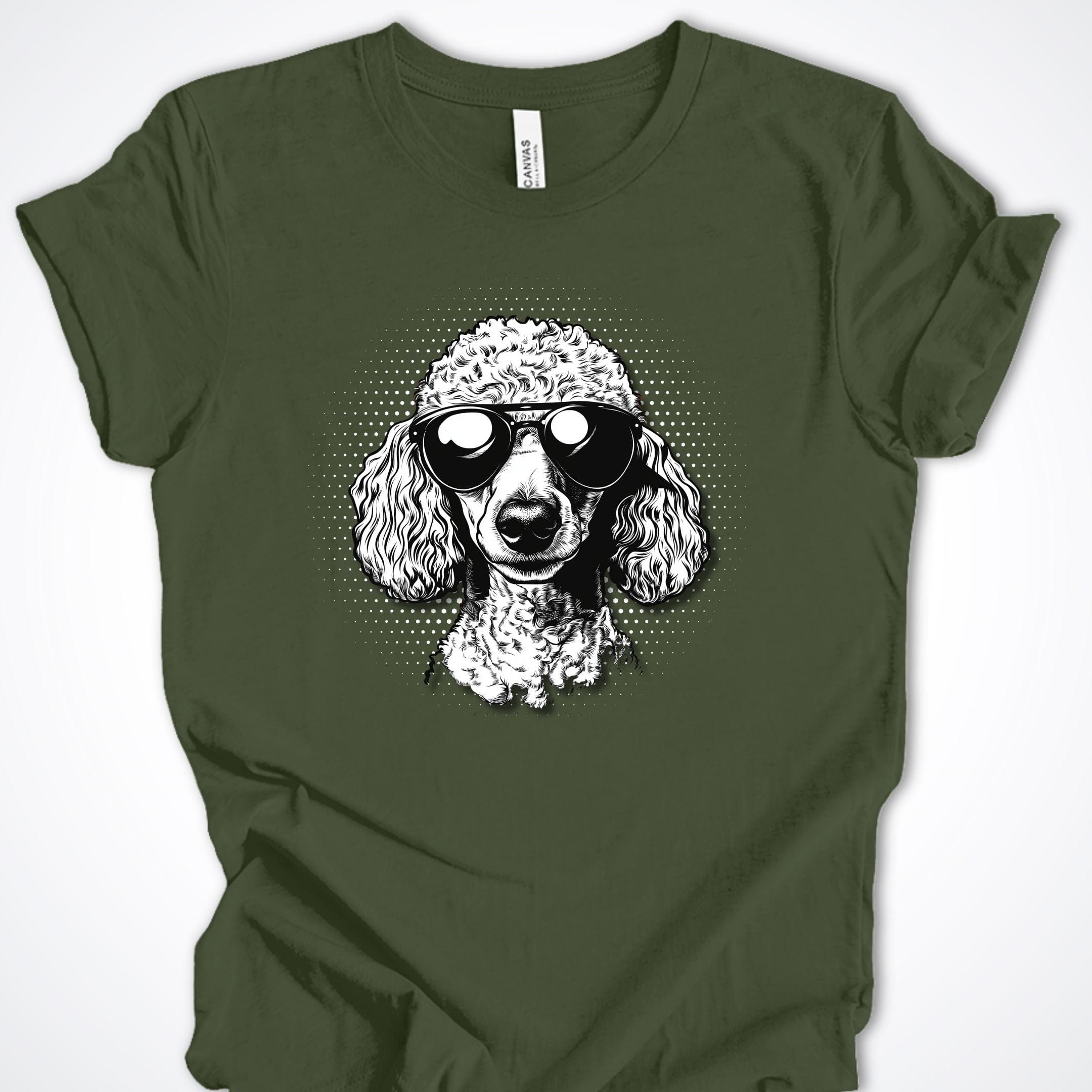 T-Shirt Military Green / S Poodle Top Dog Premium Unisex T-Shirt ReallyintoDogs