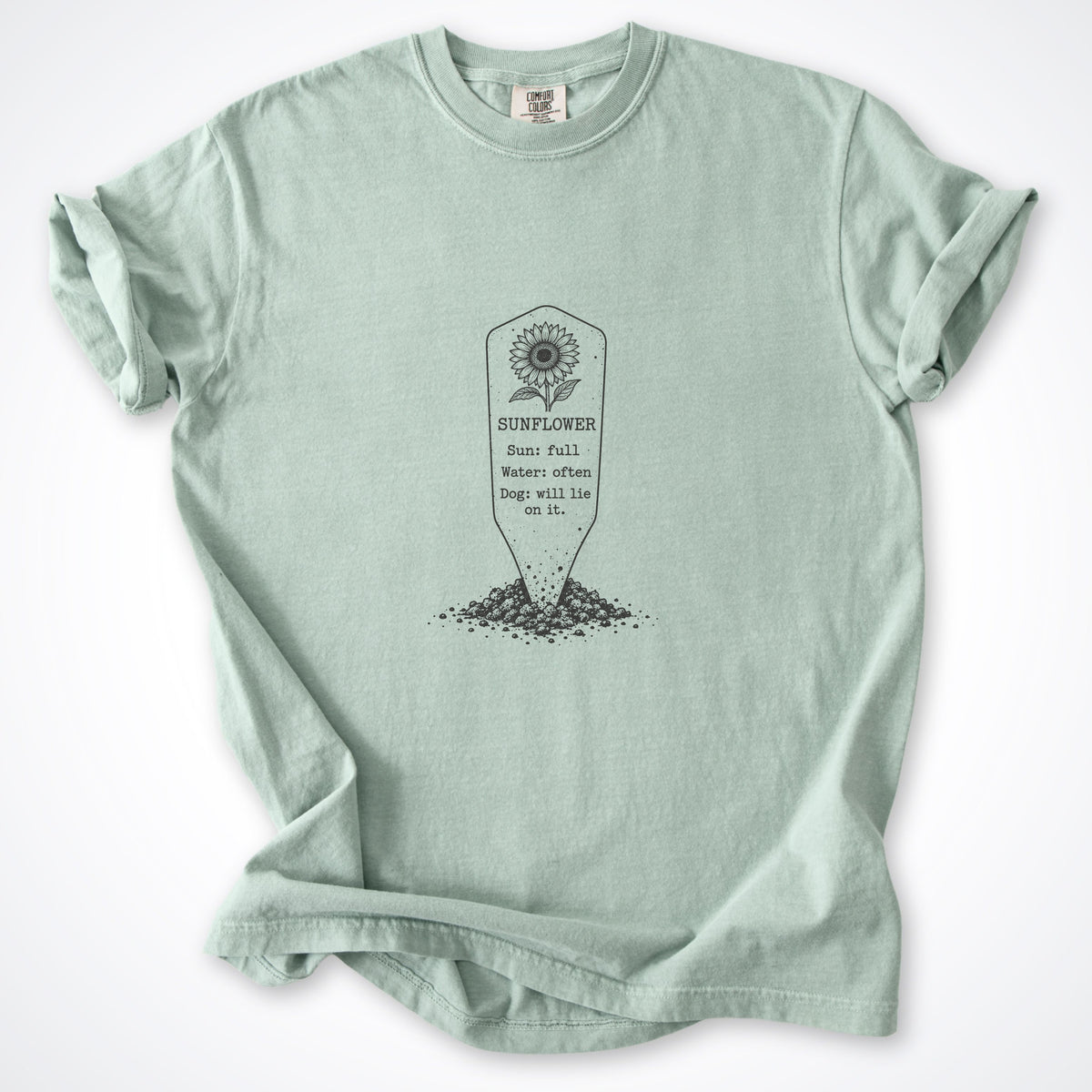 Sunflower. Dog: Will Lie On It. Premium T-Shirt
