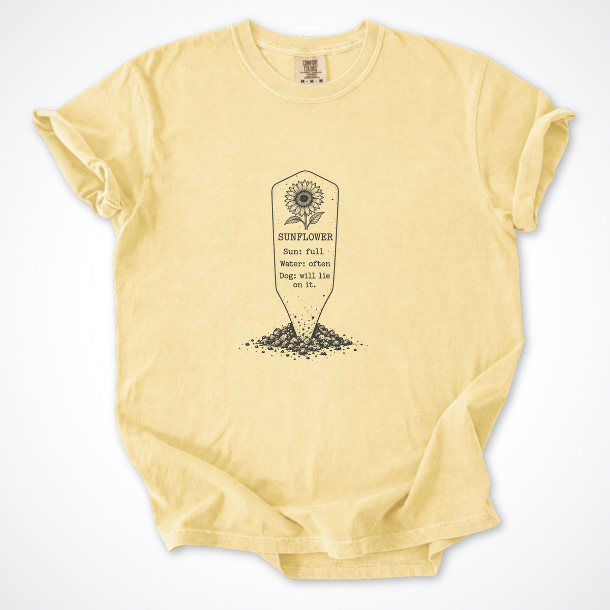 Sunflower. Dog: Will Lie On It. Premium T-Shirt