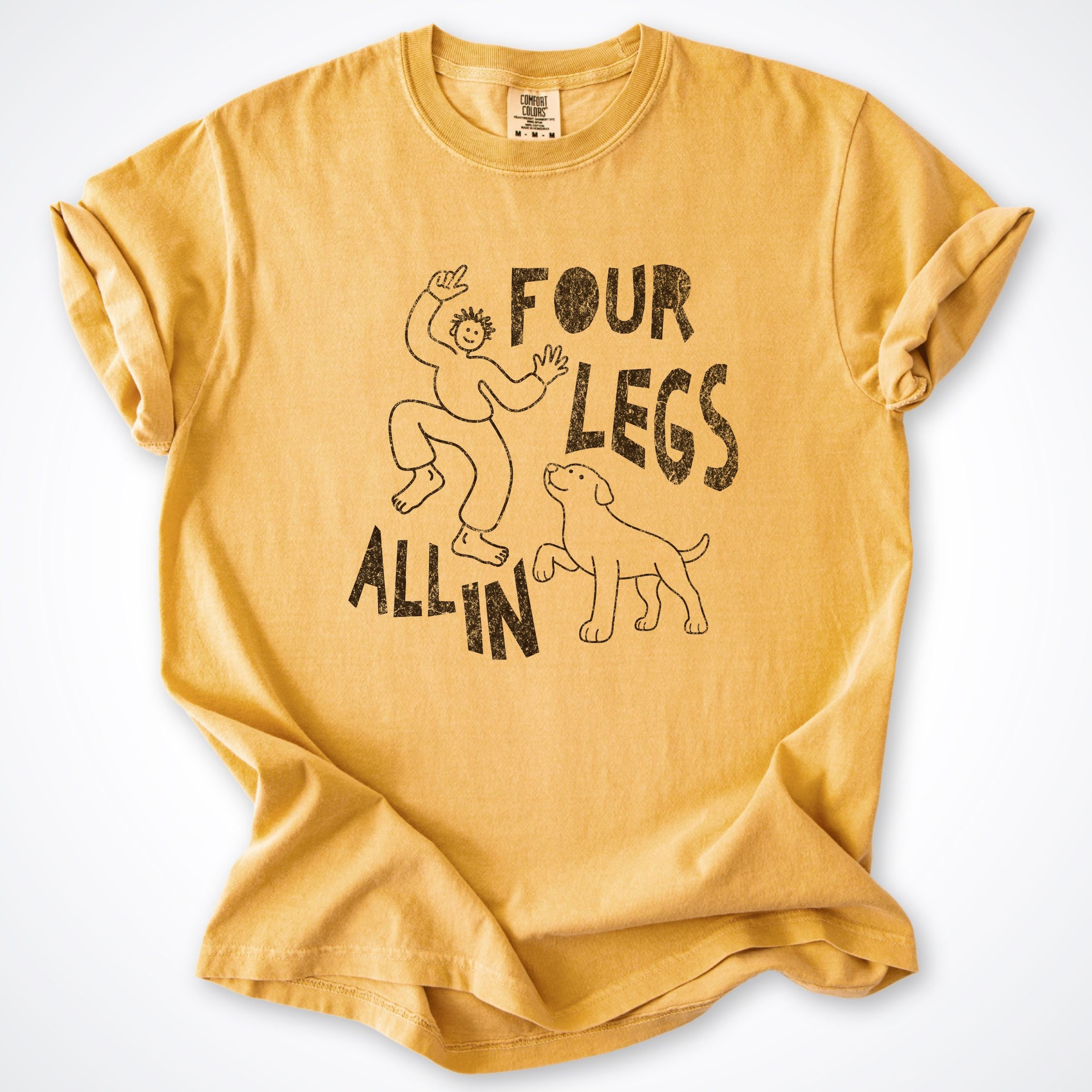 Four Legs All In Man and Dog Premium T-Shirt