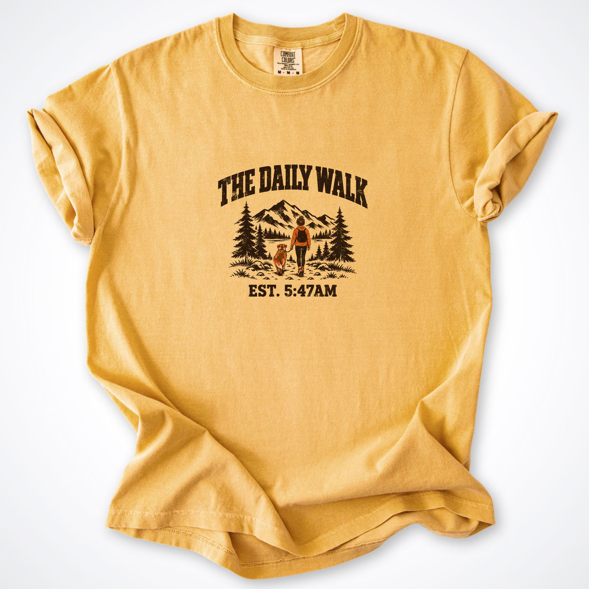 The Daily Walk. Woman & Dog Premium T-Shirt