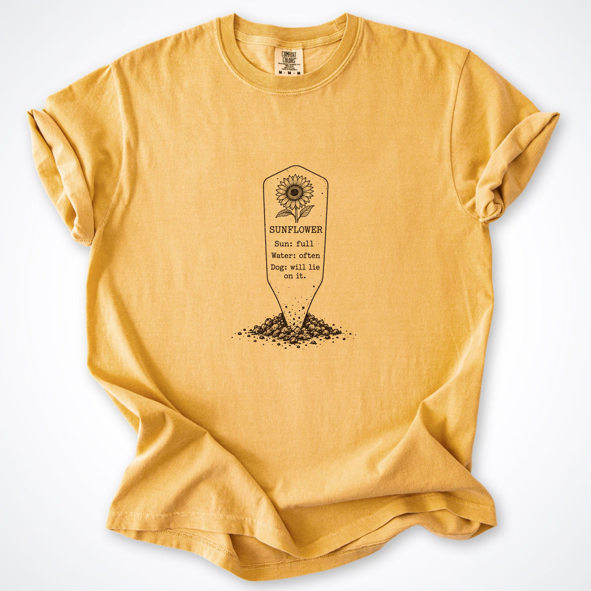 Sunflower. Dog: Will Lie On It. Premium T-Shirt