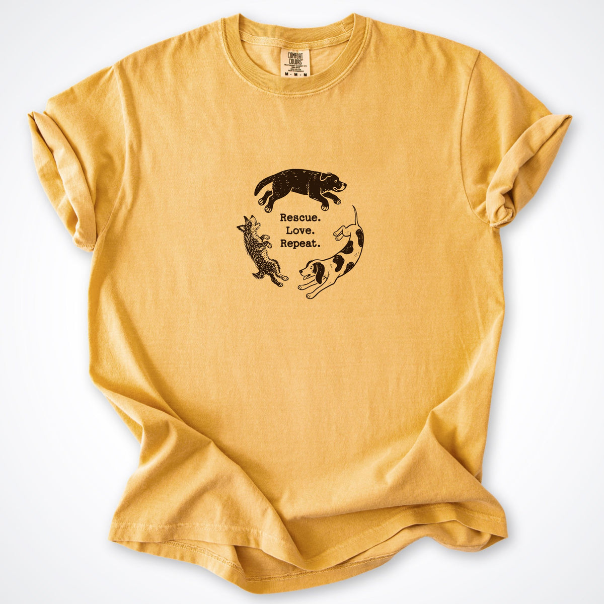 Rescue. Love. Repeat. Round and Round Premium T-Shirt