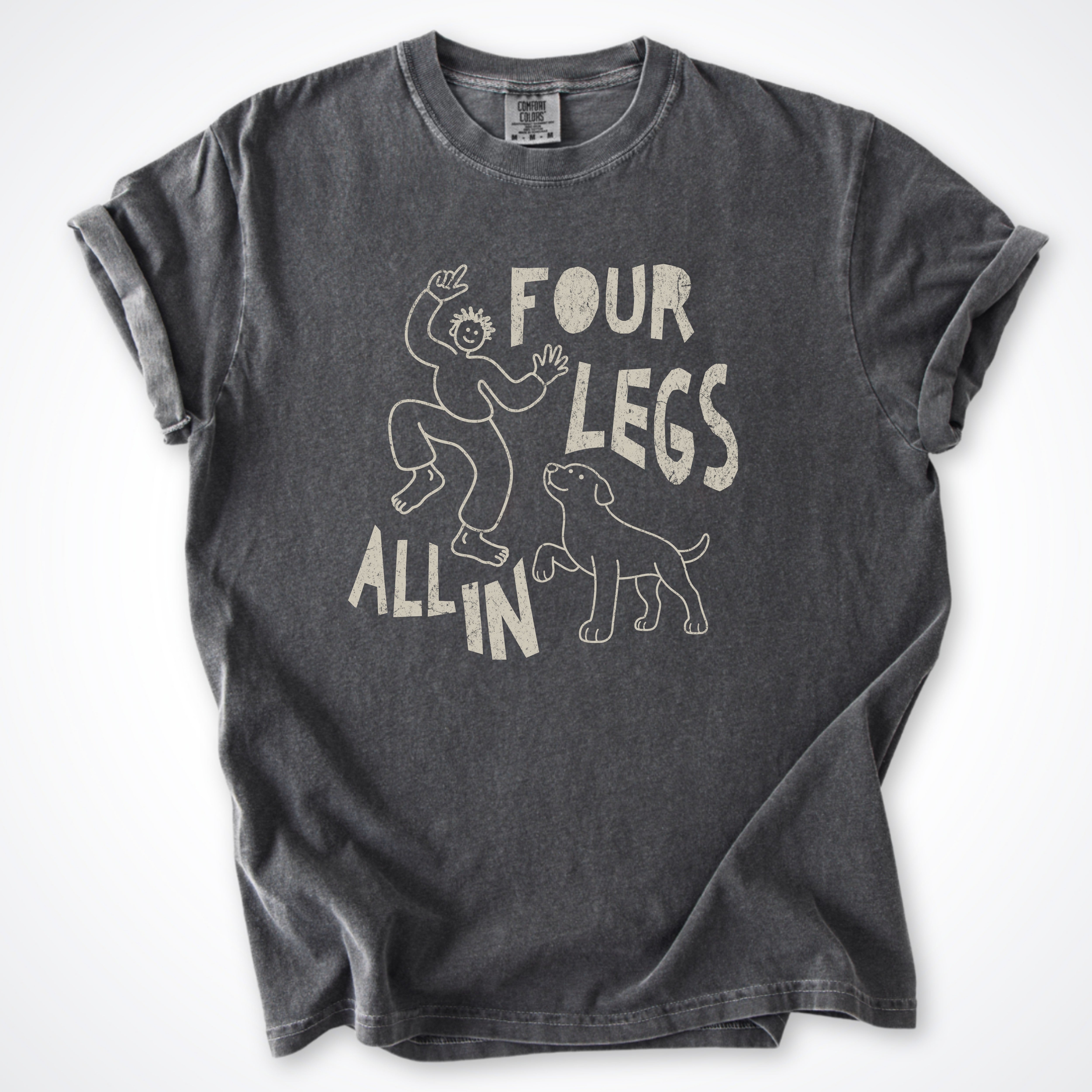 Four Legs All In Man and Dog Premium T-Shirt