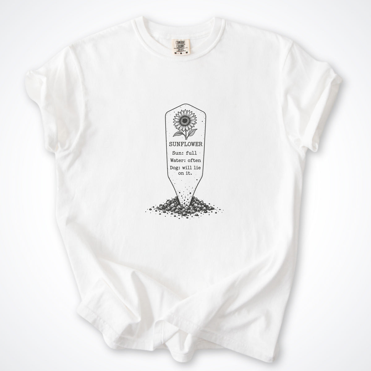 Sunflower. Dog: Will Lie On It. Premium T-Shirt