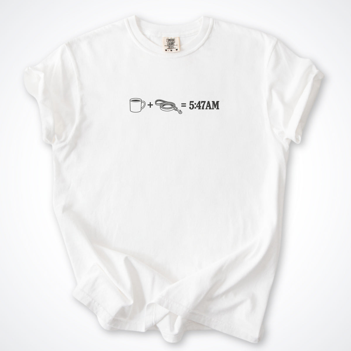 Coffee + Leash = 5:47AM Premium T-Shirt