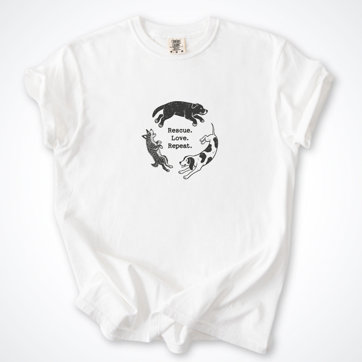 Rescue. Love. Repeat. Round and Round Premium T-Shirt