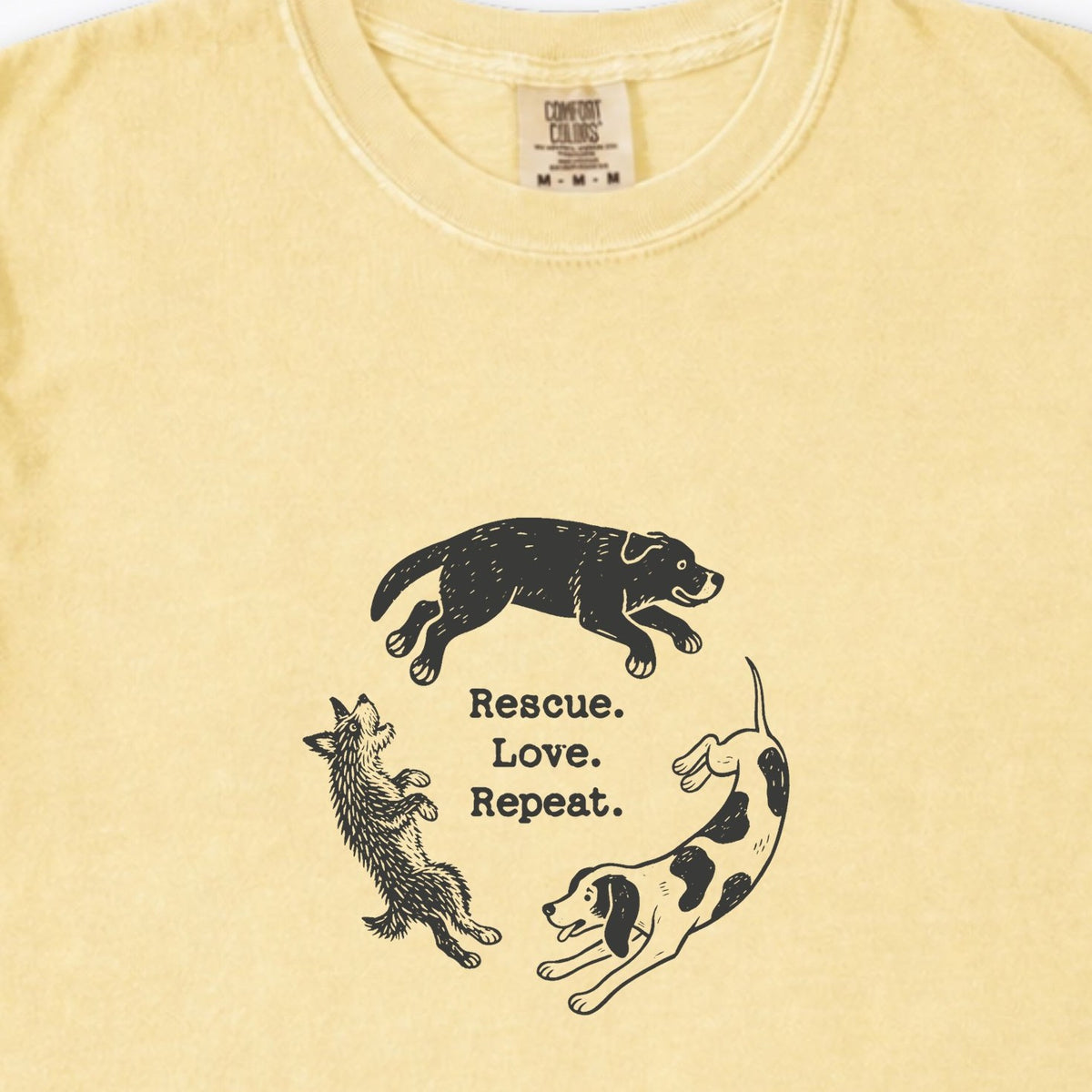 Rescue. Love. Repeat. Round and Round Premium T-Shirt