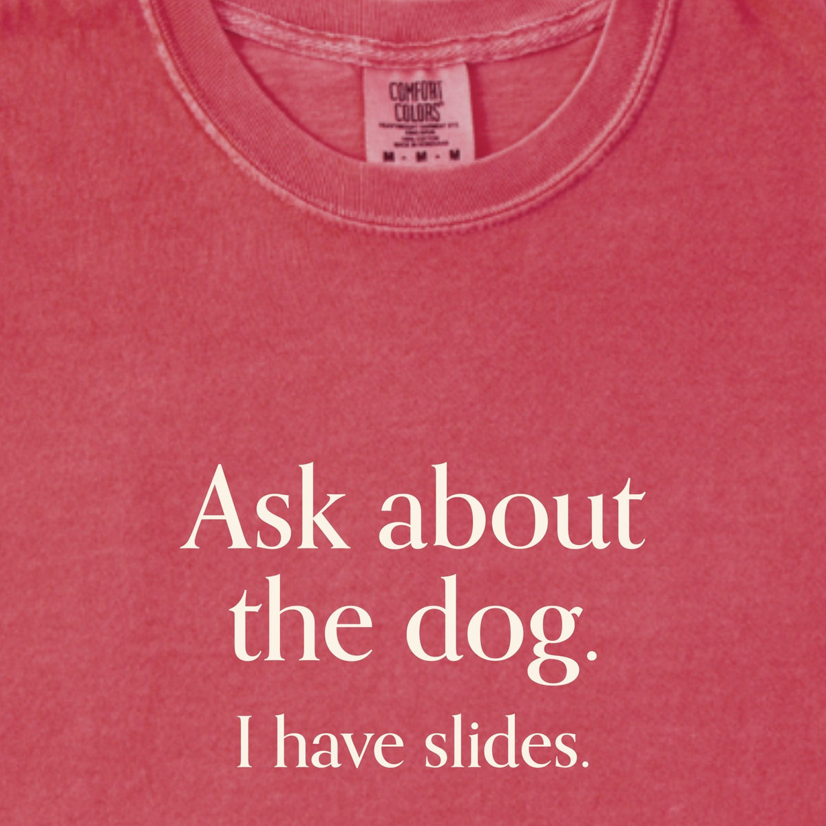 Ask About The Dog. I Have Slides. Premium T-Shirt