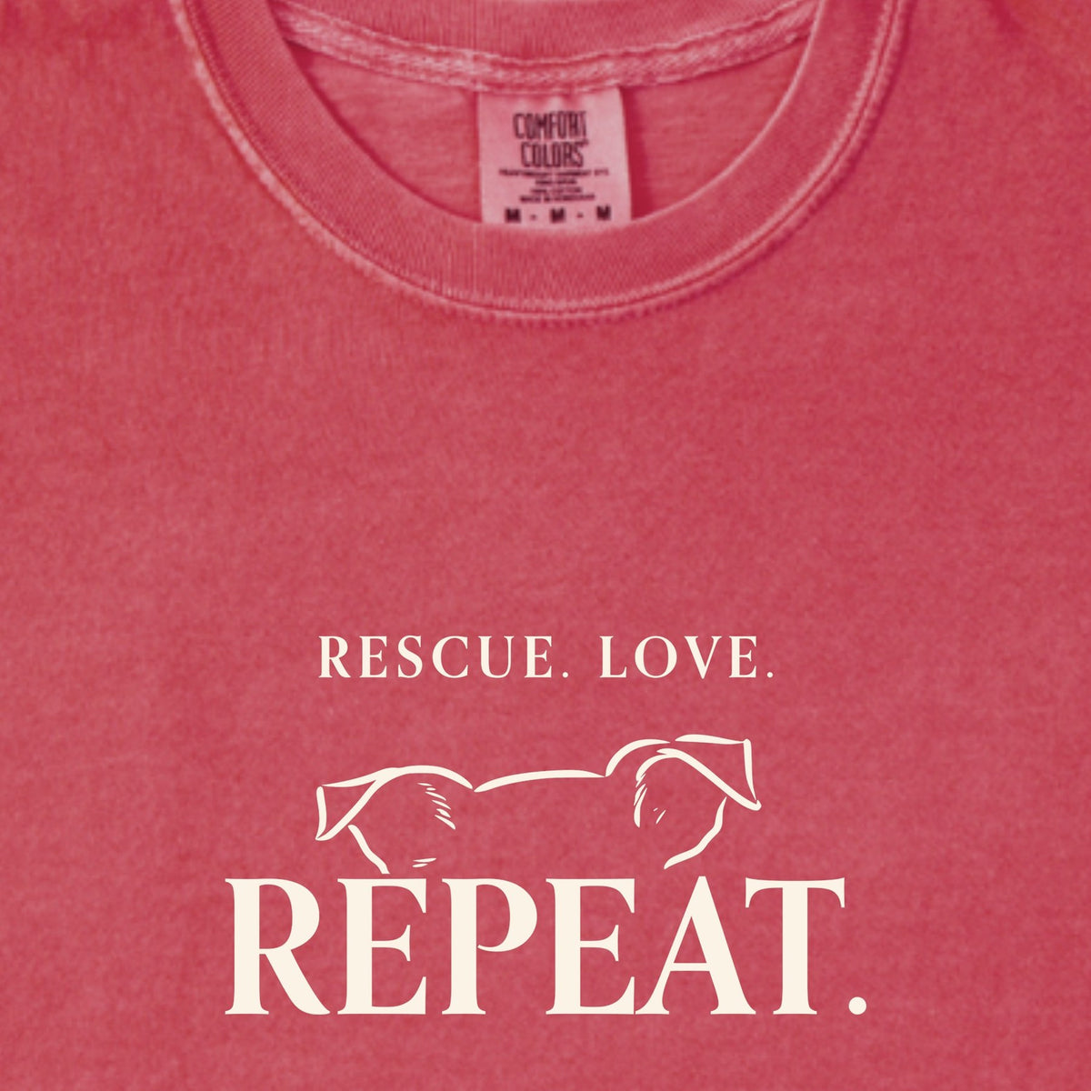 Rescue. Love. Repeat. Peeking Over Premium T-Shirt