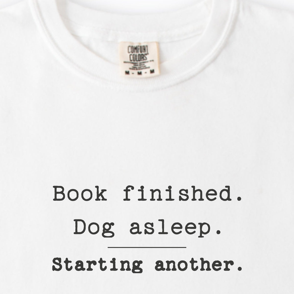 Book Finished. Dog Asleep. Premium T-Shirt