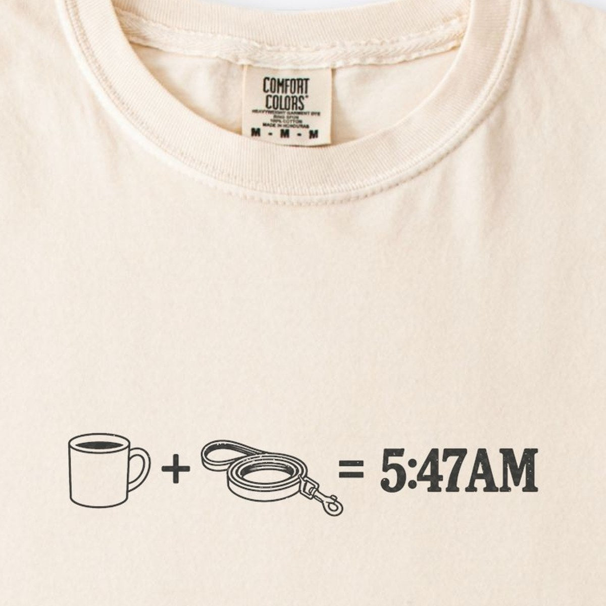 Coffee + Leash = 5:47AM Premium T-Shirt
