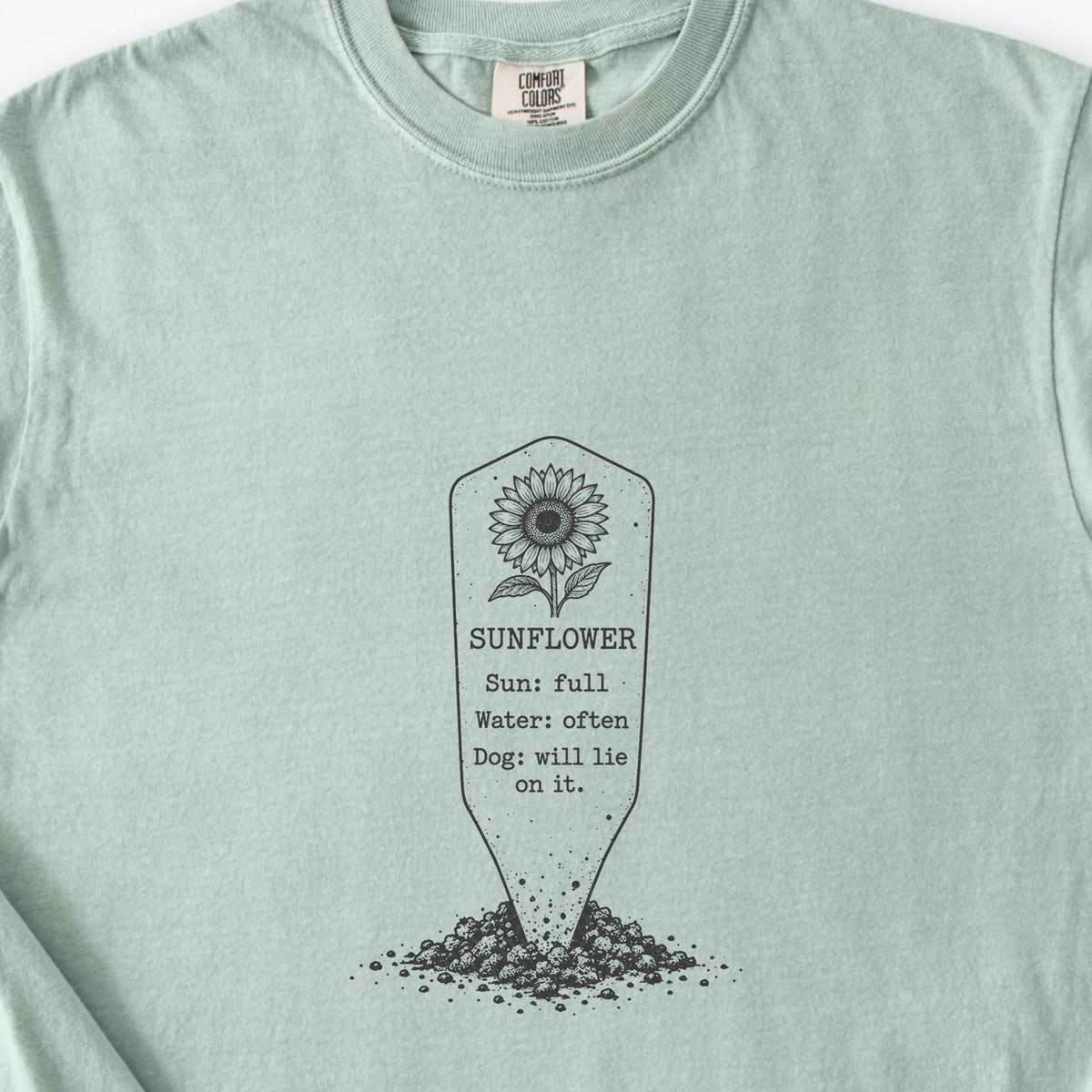Sunflower. Dog: Will Lie On It. Premium T-Shirt