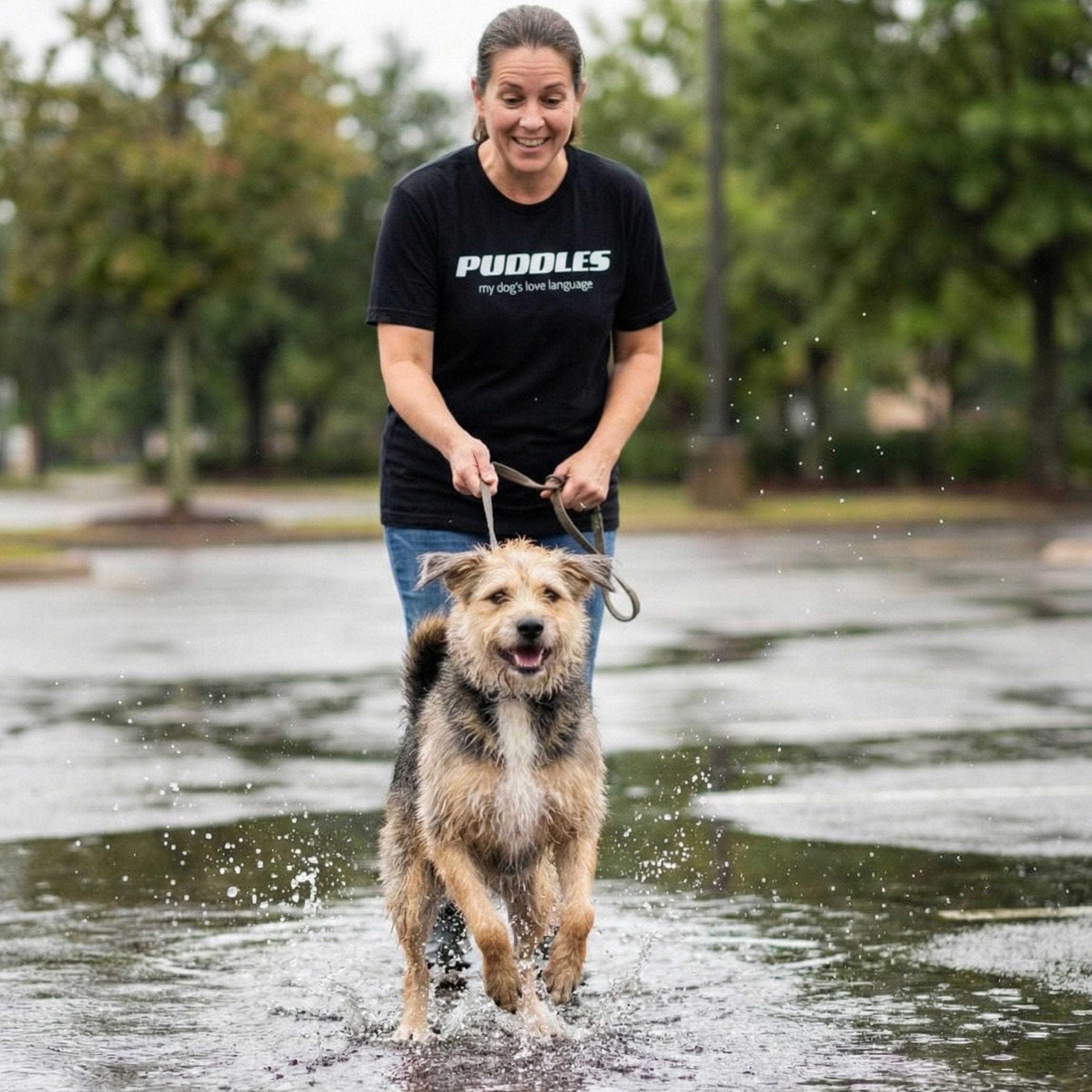 T-Shirt Puddles My Dog's Love Language T-Shirt ReallyintoDogs