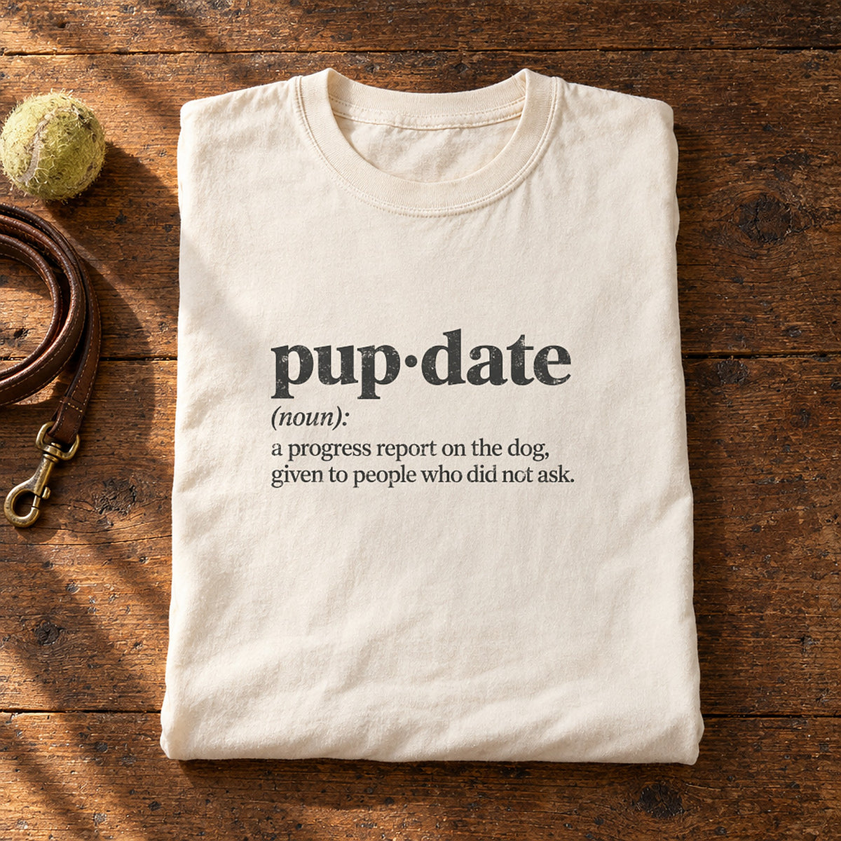 Pup-date (Noun) Ivory folded