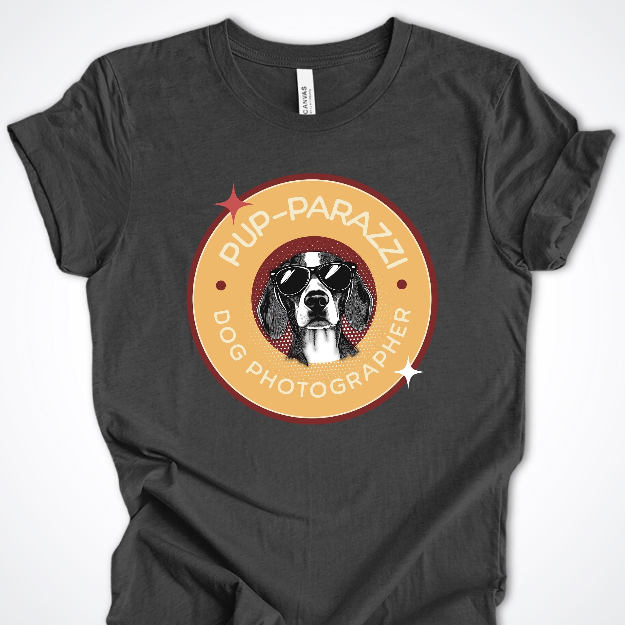 T-Shirt Dark Grey Heather / S Pup-parazzi Beagle Premium Unisex T-Shirt ReallyintoDogs