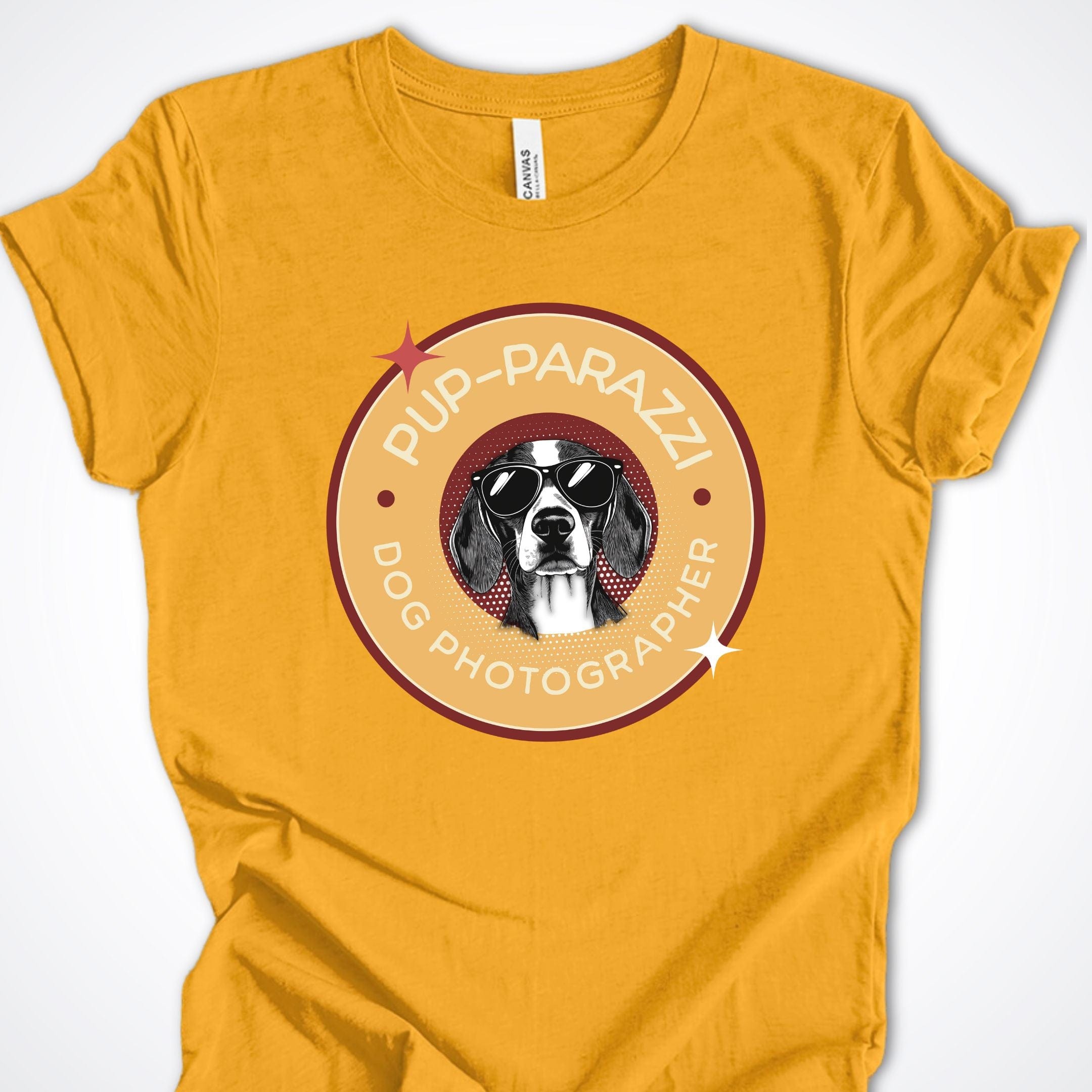 T-Shirt Gold / S Pup-parazzi Beagle Premium Unisex T-Shirt ReallyintoDogs