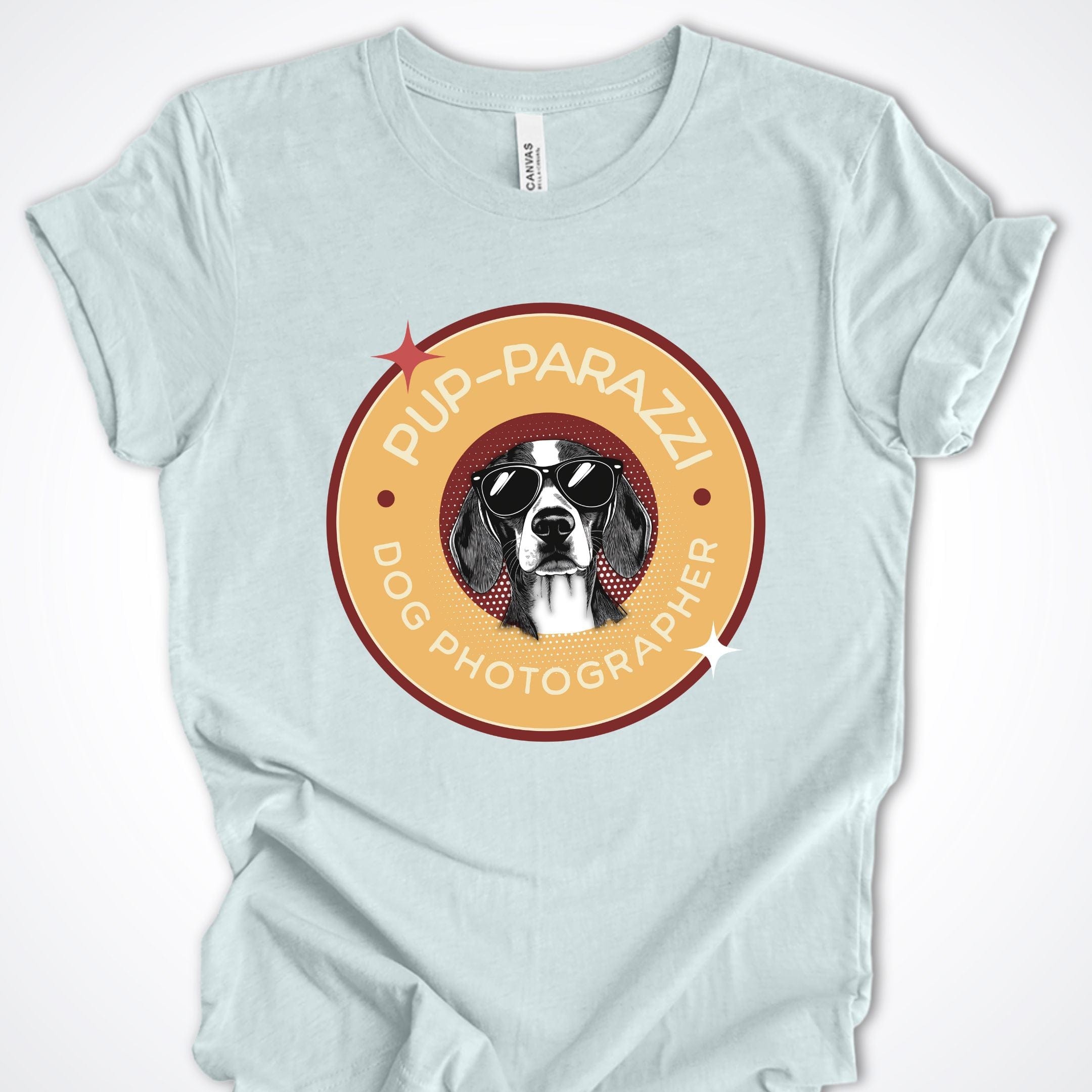 T-Shirt Heather Ice Blue / S Pup-parazzi Beagle Premium Unisex T-Shirt ReallyintoDogs