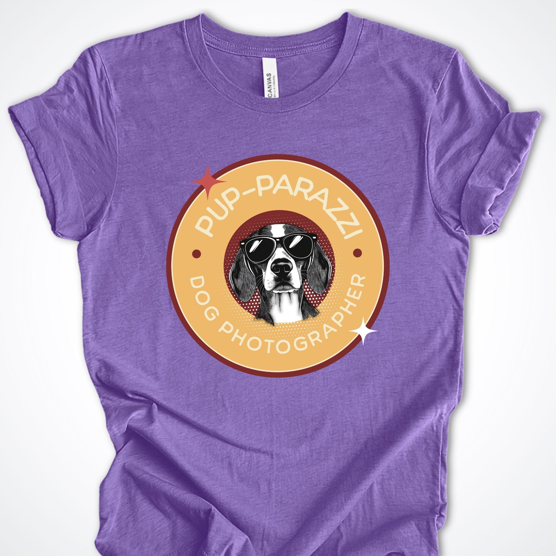 T-Shirt Heather Team Purple / S Pup-parazzi Beagle Premium Unisex T-Shirt ReallyintoDogs